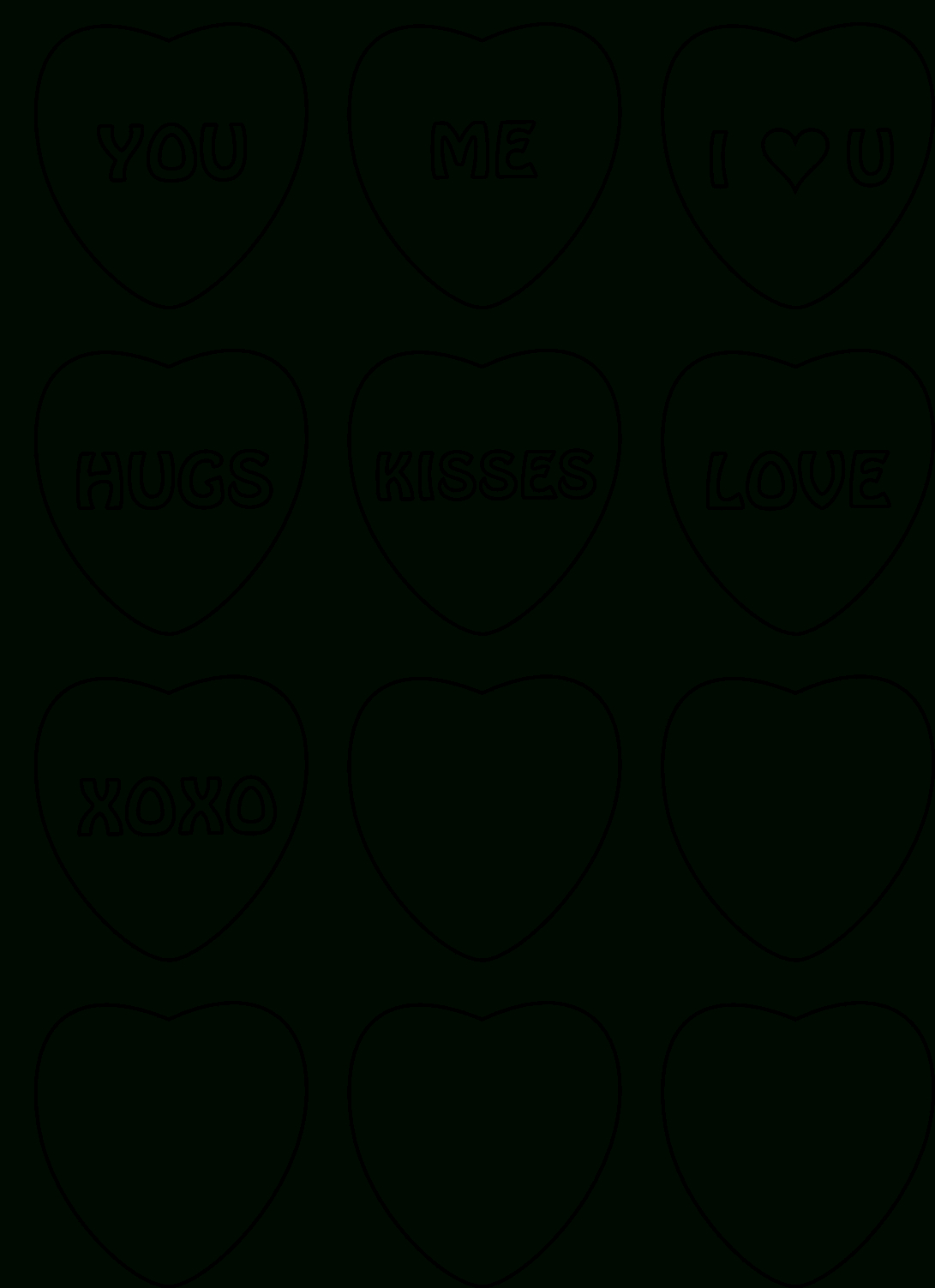 6 Free Printable Heart Templates within Printable Template Conversation Hearts