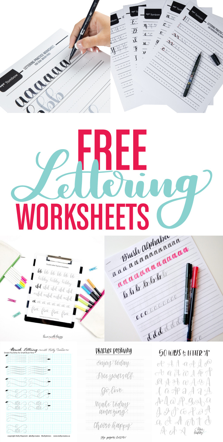 6 Resources For Free Lettering Worksheets - Tombow Usa Blog with Hand Lettering Free Printable