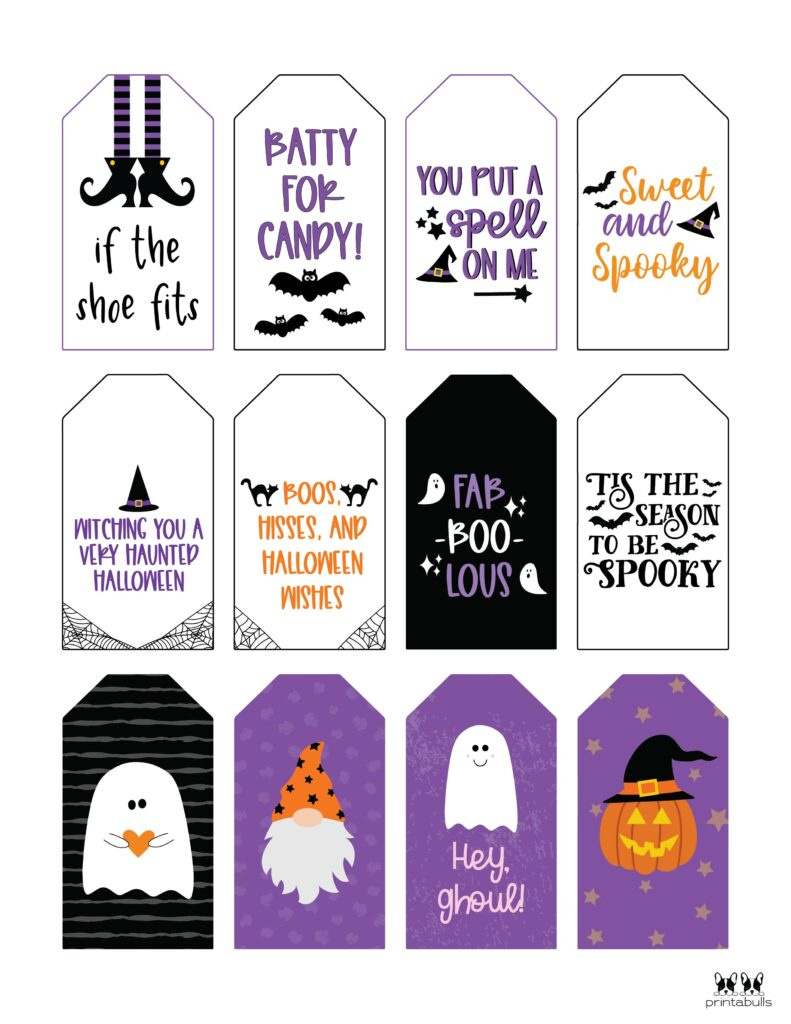 60 Free Printable Halloween Tags | Printabulls intended for Free Printable Halloween Name Tags
