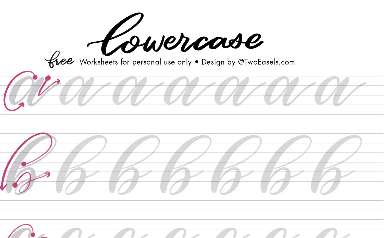 7 Free Hand Lettering Worksheets For Practice for Brush Lettering Practice Sheets Printable Free