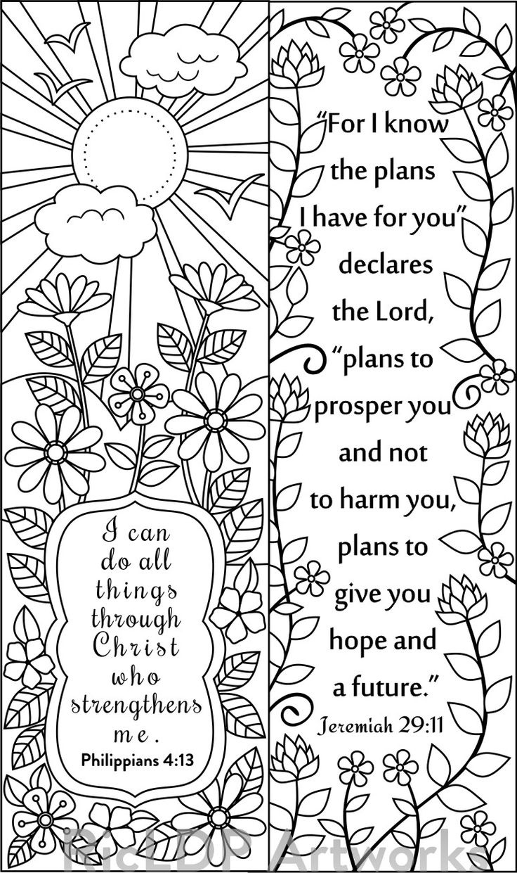 8 Christian Coloring Bookmarks With Scriptures Printable Bible in Free Printable Bible Bookmarks To Color