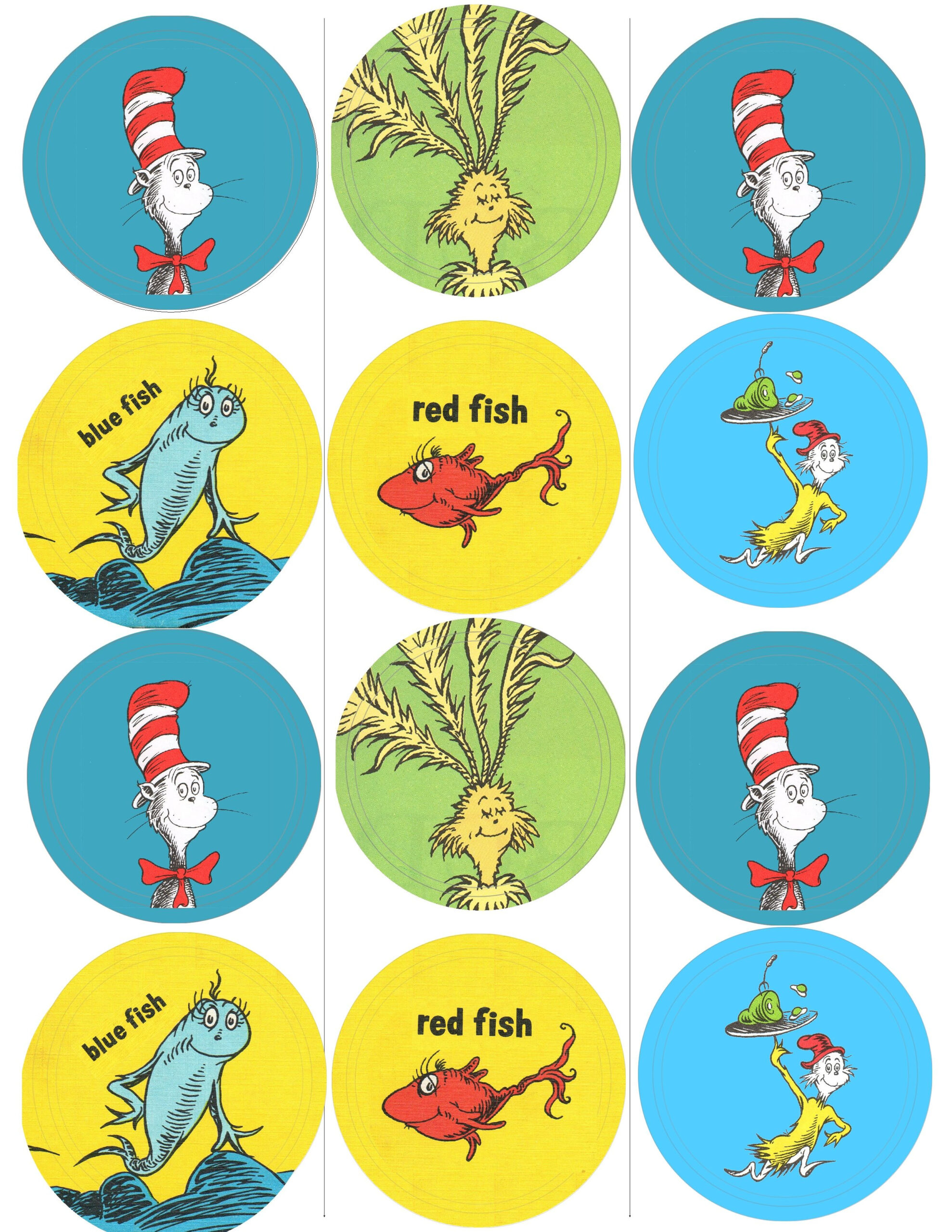 8 Dr. Seuss Reg Ideas | Seuss, Seuss Classroom, Dr Seuss Birthday with Dr Seuss Cupcake Toppers Printable
