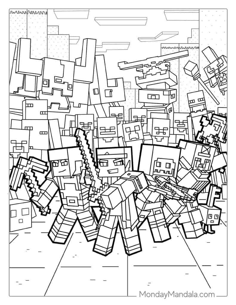 80 Minecraft Coloring Pages (Free Pdf Printables) in Free Minecraft Coloring Pages Printable