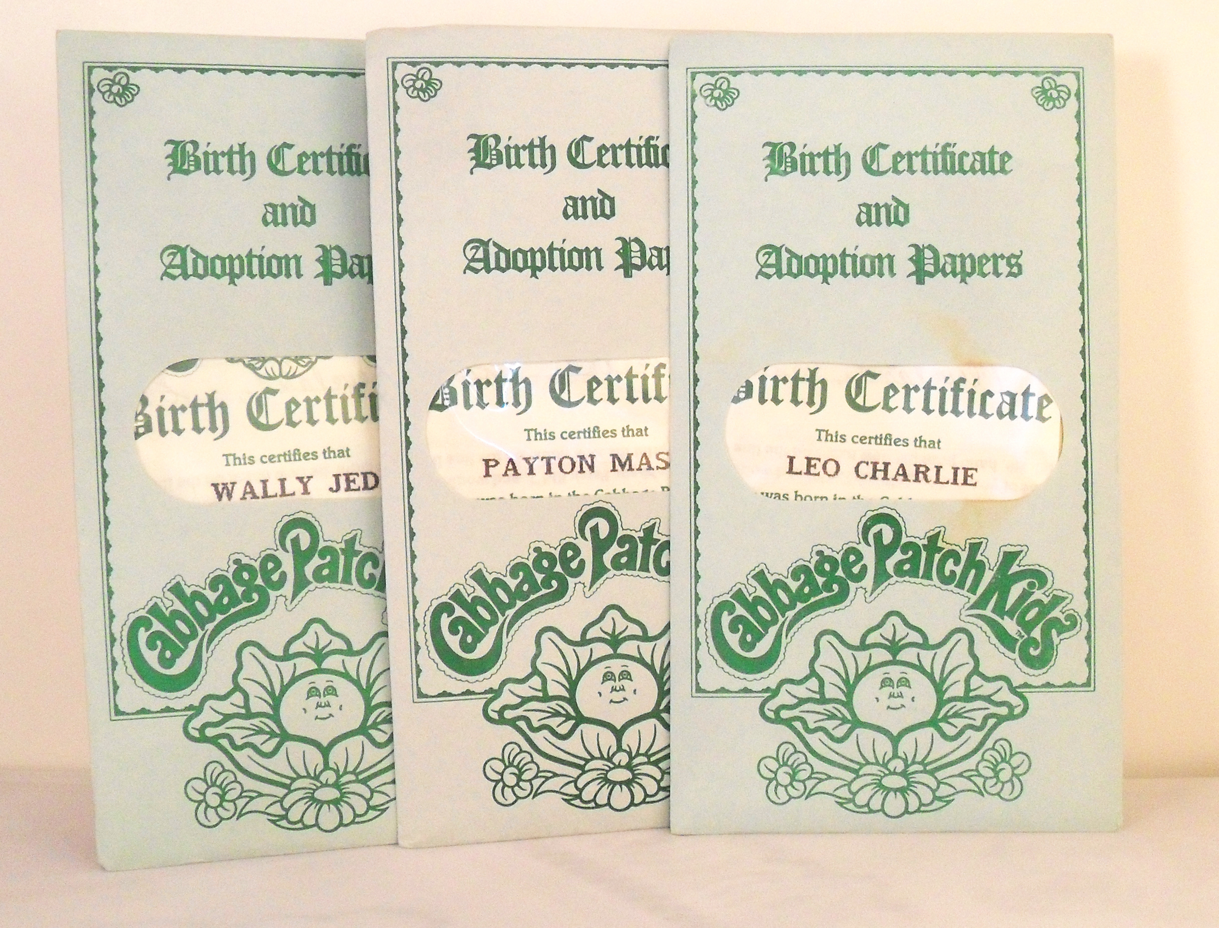 80&amp;#039;S Cabbage Patch Kid Birth Certificates &amp;amp; Adoption Papers | 80&amp;#039;S throughout Free Printable Cabbage Patch Birth Certificate