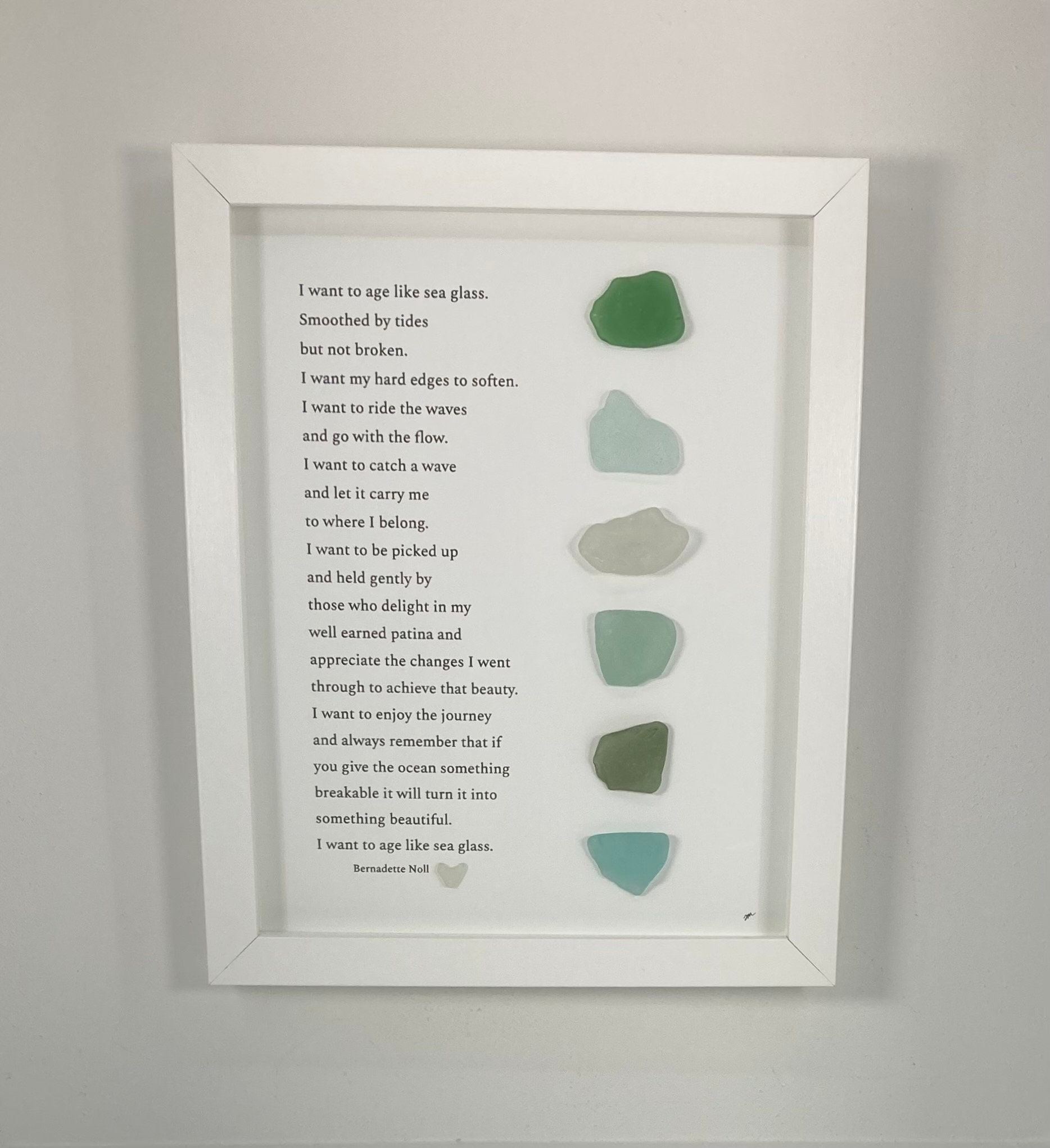 8X10 Sea Glass Poem Art, &amp;quot;I Want To Age Like Sea Glass.&amp;quot; Bernadette Noll with regard to I Want To Age Like Sea Glass Printable