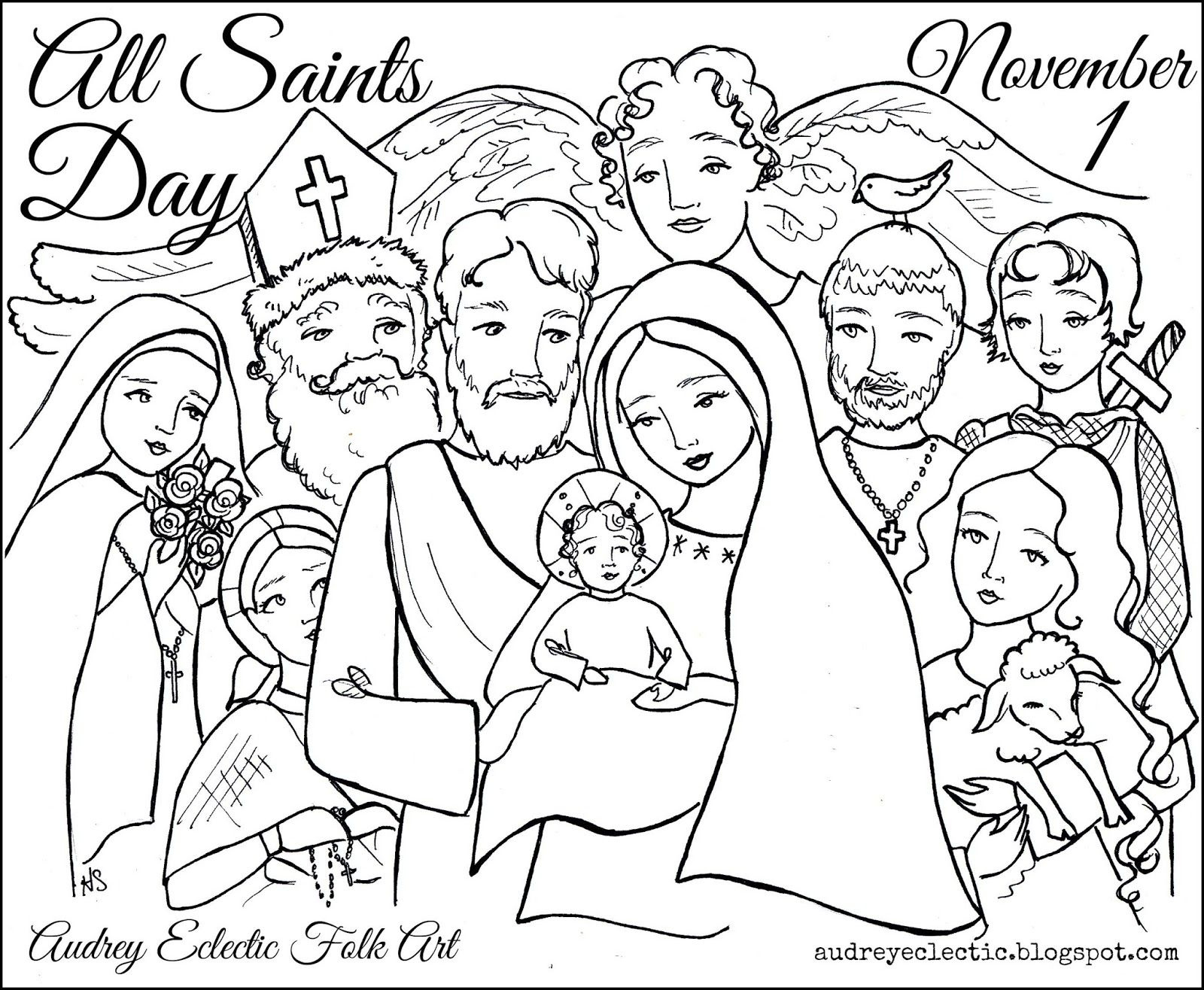 97 Saints Coloring Pages Ideas | Saint Coloring, Coloring Pages in Free Printable All Saints Day Coloring Pages