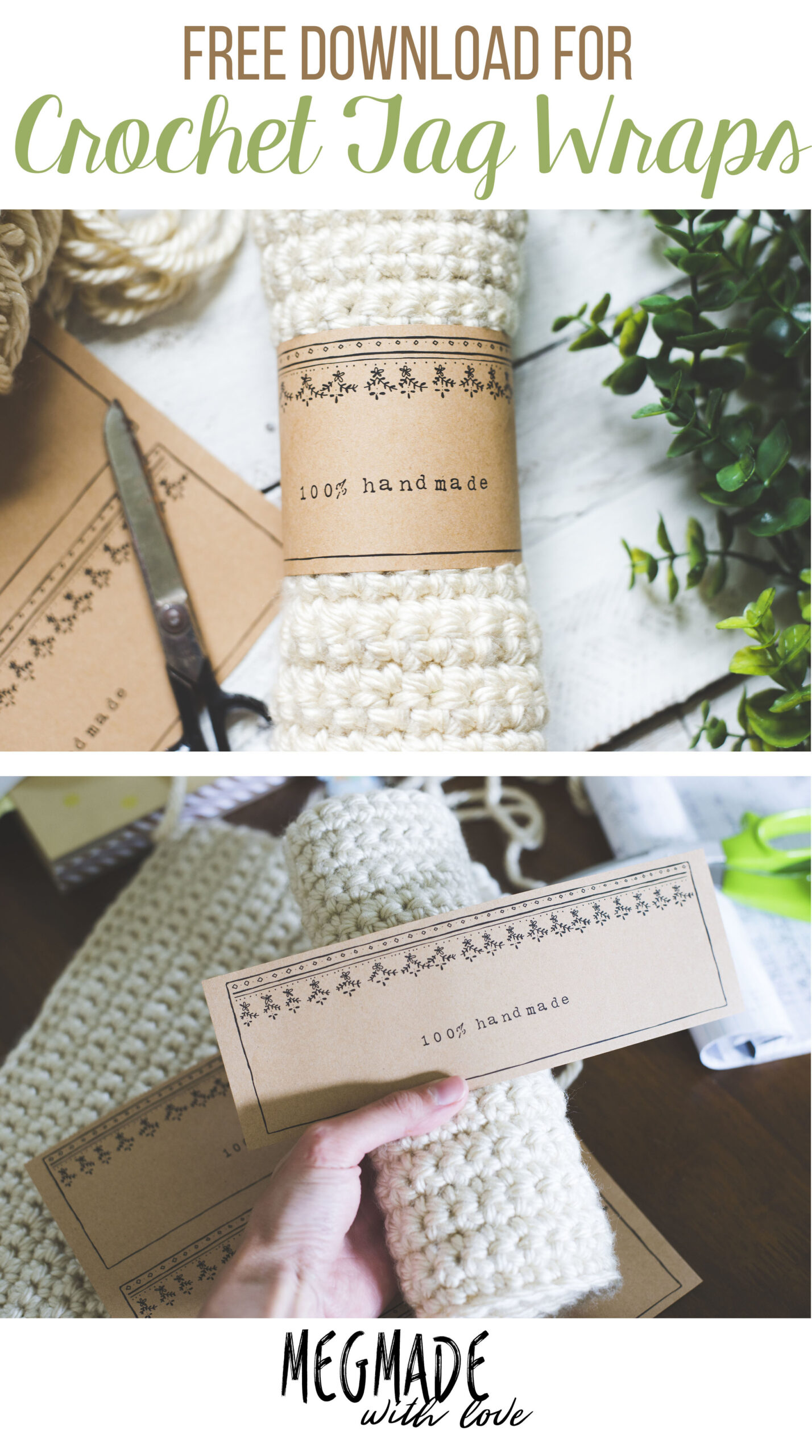 A Free Download For Crochet Tag Wraps — Megmade With Love within Free Printable Crochet Tags