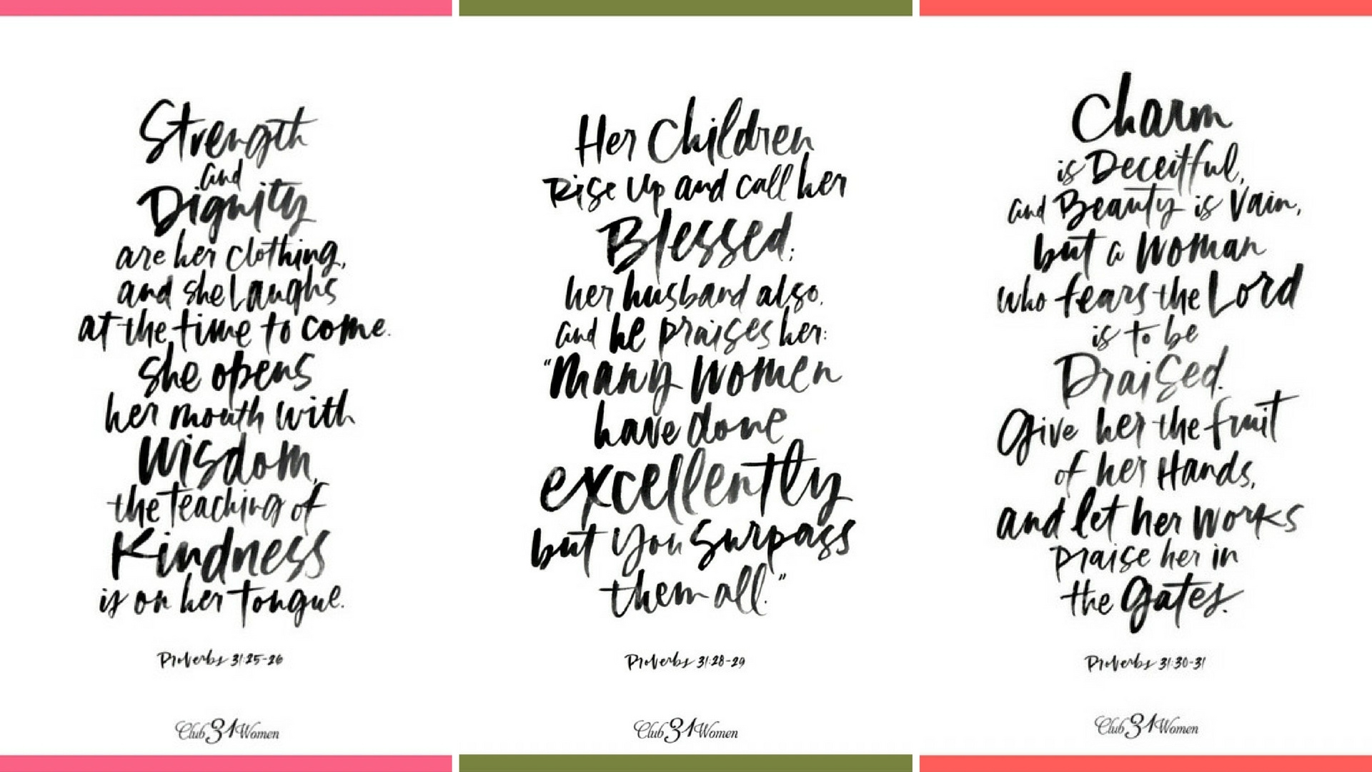 A Lovely Proverbs 31 Printable: A Woman To Be Praised - Club31Women in Proverbs 31 Free Printable