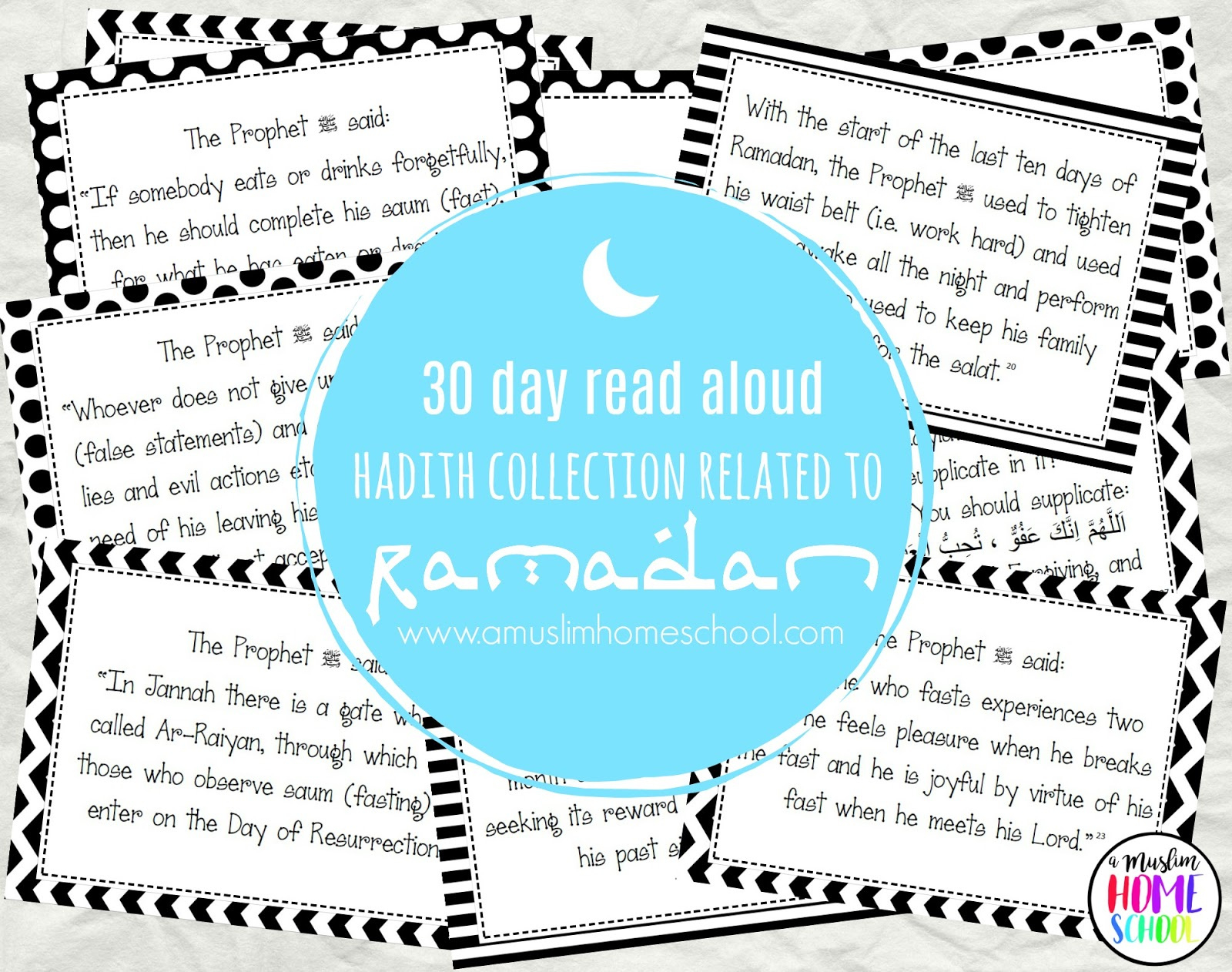 A Muslim Homeschool: 30 Days Of Ramadan Ahadith To Read Aloud With within Printable Hadith Ramadan