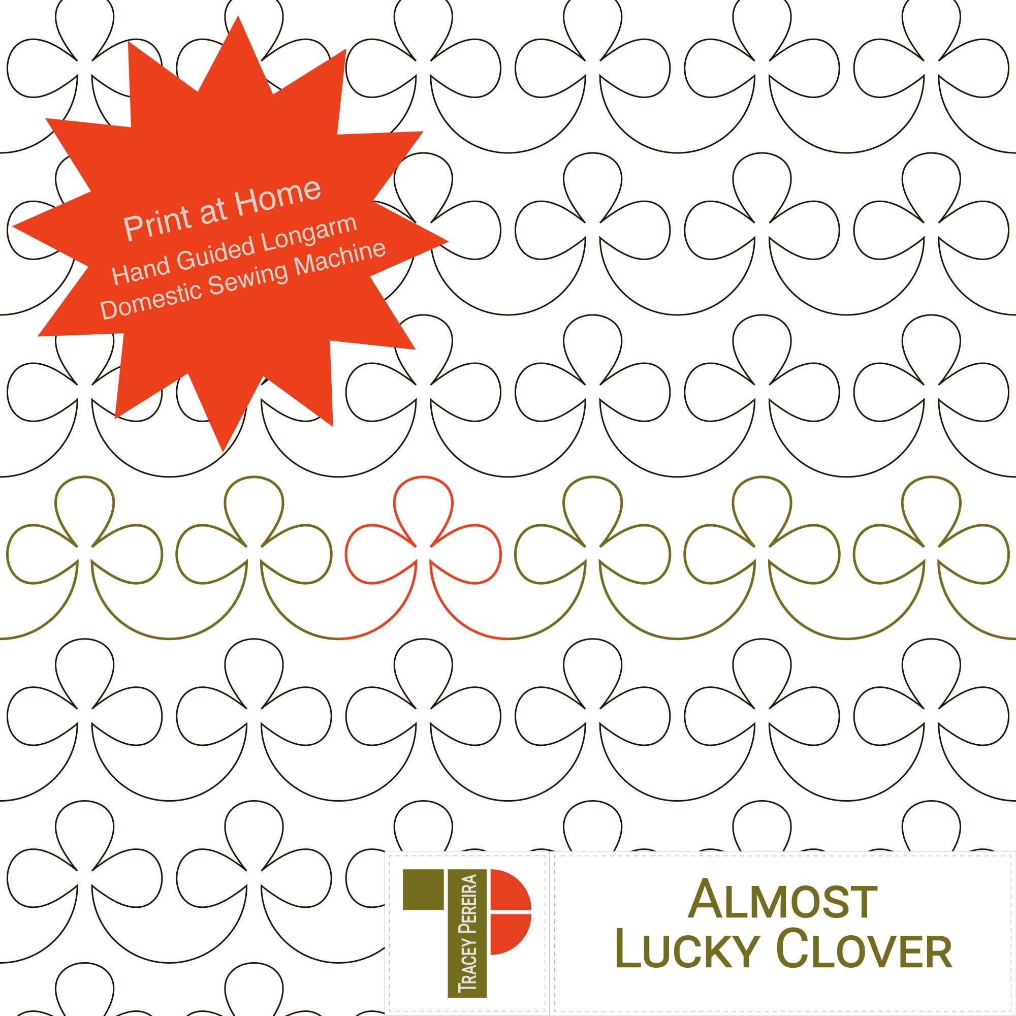 A Set Of 2 Print-At Home Pdf Paper Pantographs For Hand-Guided within Free Printable Pantographs For Longarm Quilting