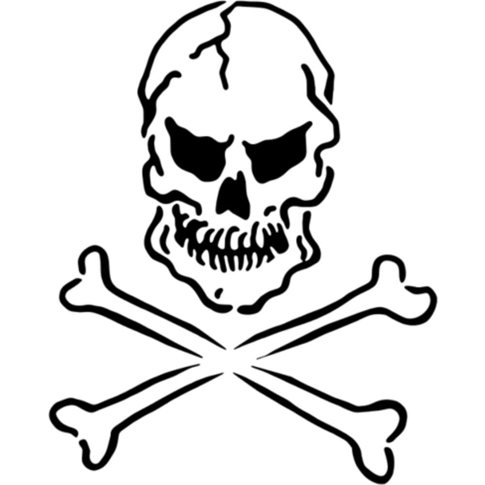 A5 &amp;#039;Skull &amp;amp; Crossbones&amp;#039; Wall Stencil / Template (Ws00002330) with Skull And Crossbones Stencil Printable