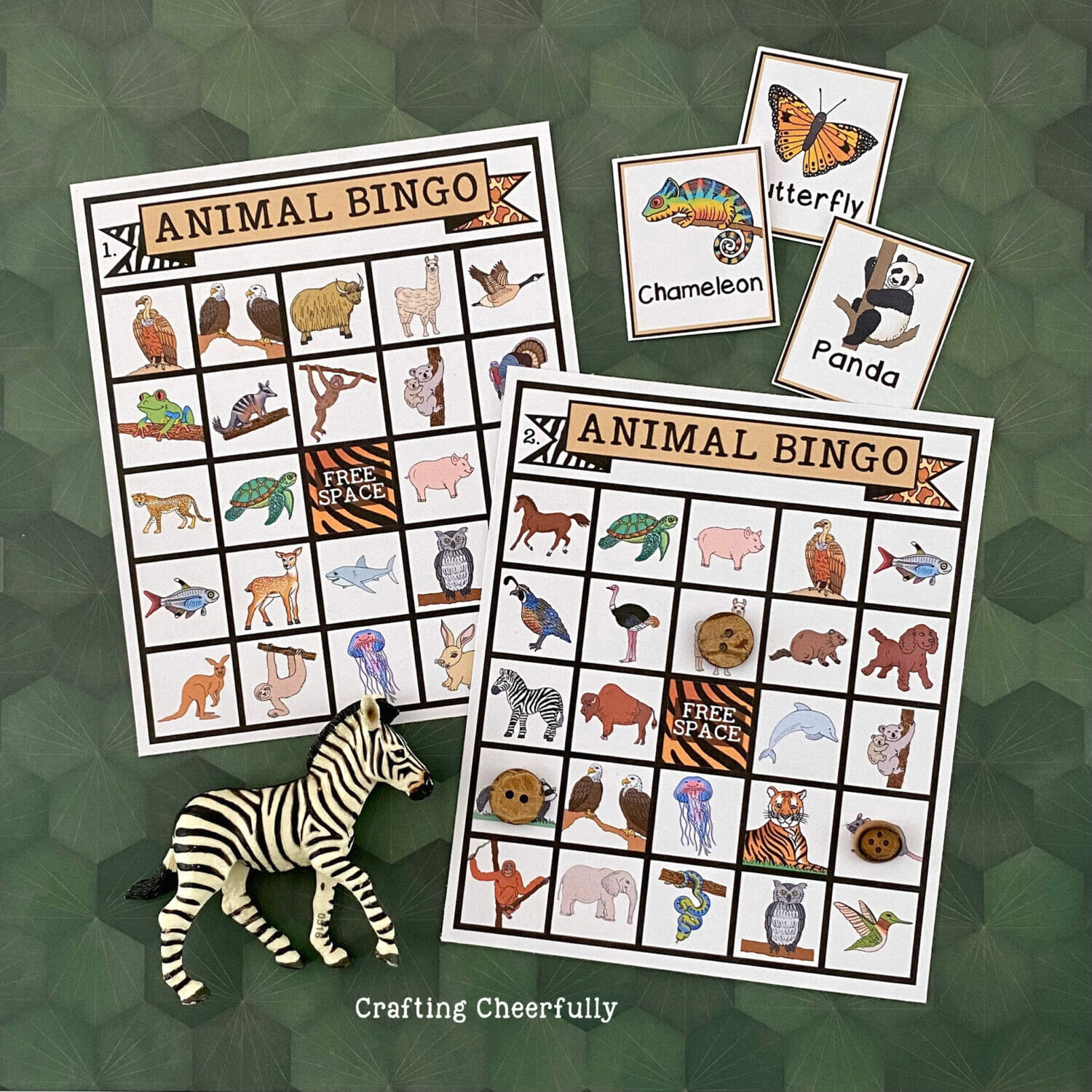 Animal Bingo Game! - Printable Boards - Crafting Cheerfully with 25 Printable Free Printable Animal Bingo Cards