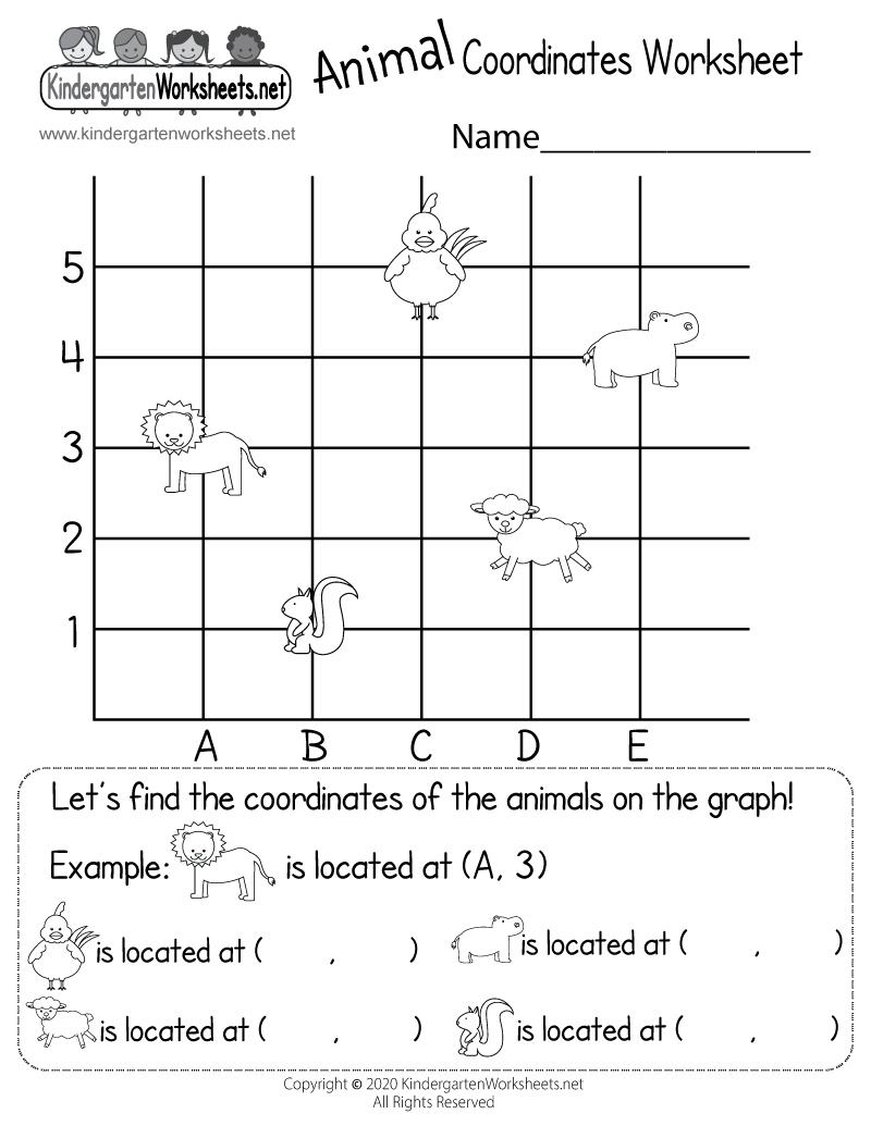 Animal Coordinates Worksheet - Free Printable, Digital, &amp;amp; Pdf for Printable Farm Animals Bar Graph Worksheet