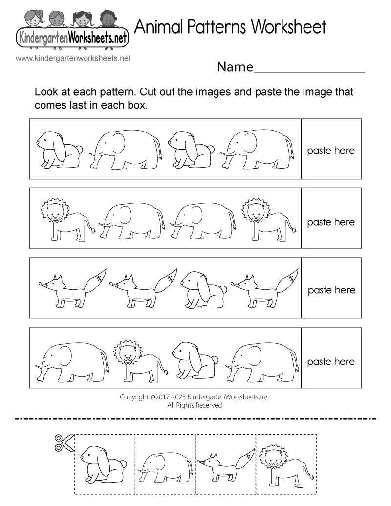 Animal Patterns Worksheet - Free Printable, Digital, &amp;amp; Pdf with Printable Animal Patterns Worksheet
