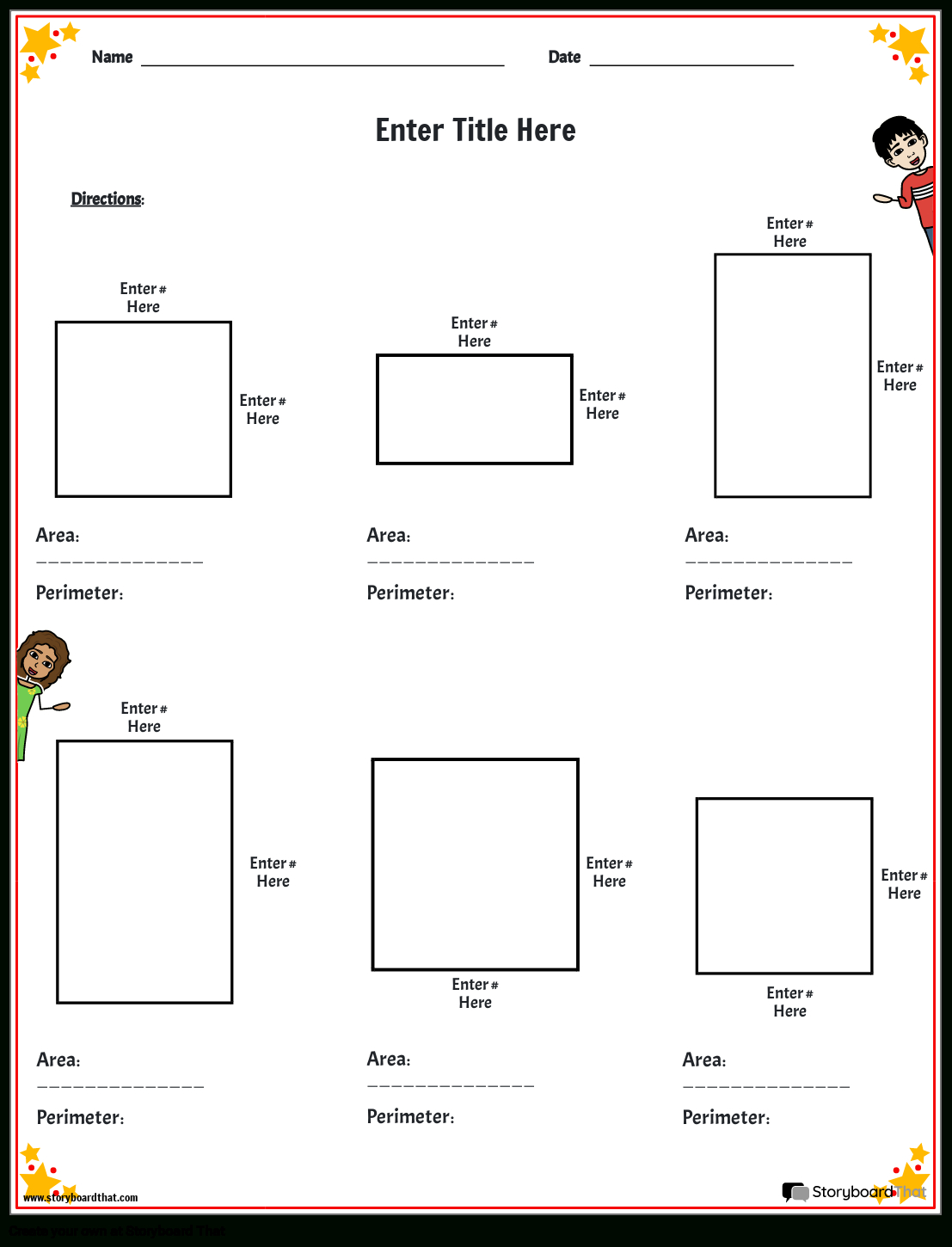 Area And Perimeter Worksheets For Geometry Lessons pertaining to Draw Area Square Template Worksheet Printable