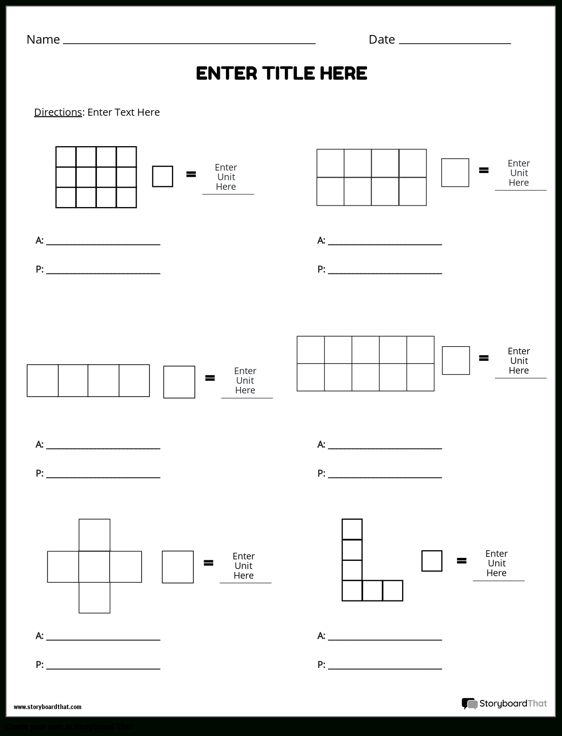 Area And Perimeter Worksheets For Geometry Lessons with Draw Area Square Template Worksheet Printable