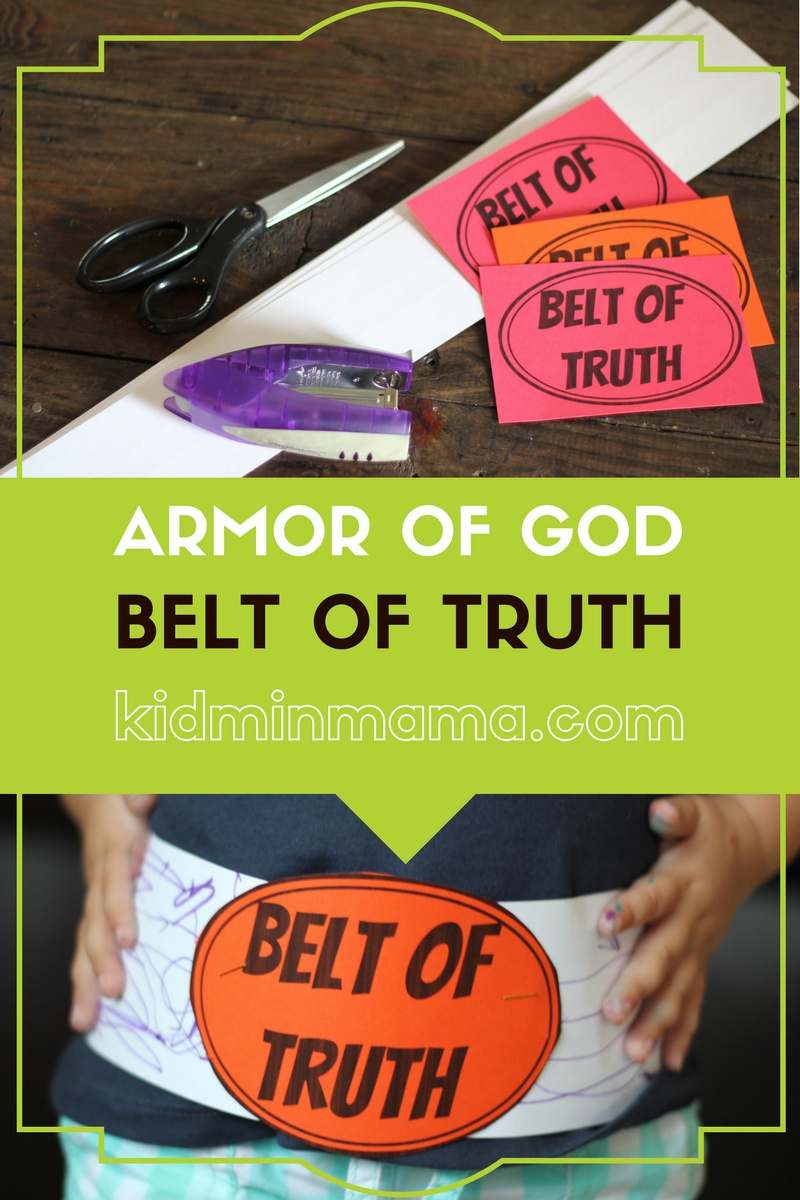 Armor Of God: Belt Of Truth - Kidmin Mama in Free Printable Belt Of Truth Craft