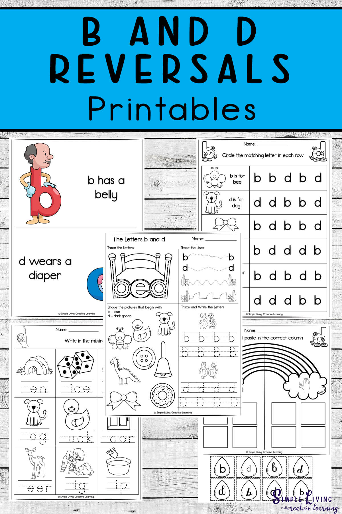 B And D Reversal Printables - Simple Living. Creative Learning within Free Printable B And D Letter Reversal Worksheets