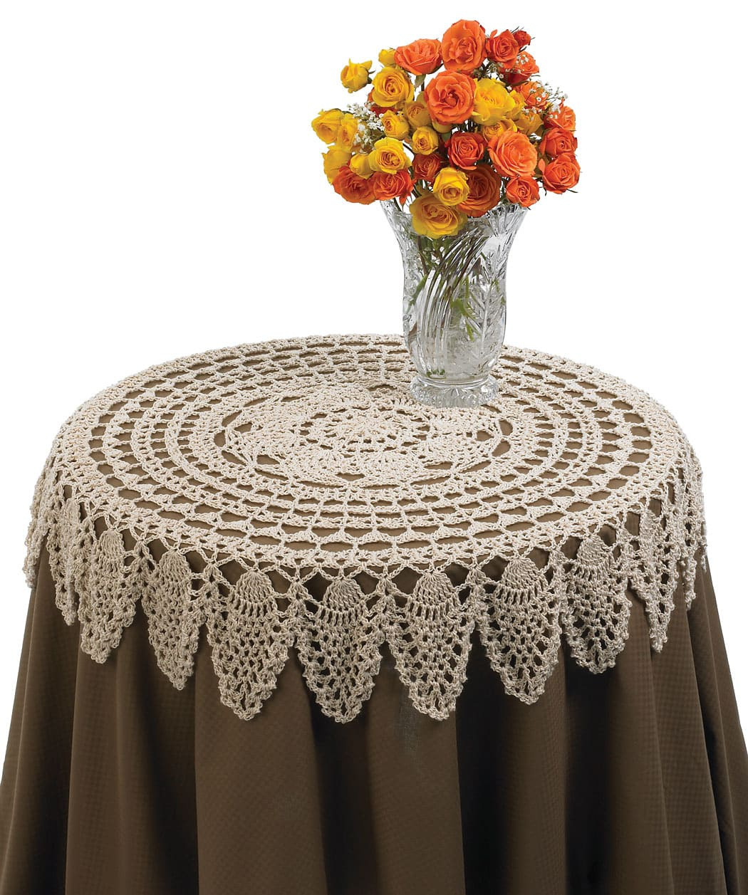 Beautiful Free Crochet Tablecloth Patterns For Round Tables within Printable Crochet Round Tablecloth Pattern Free