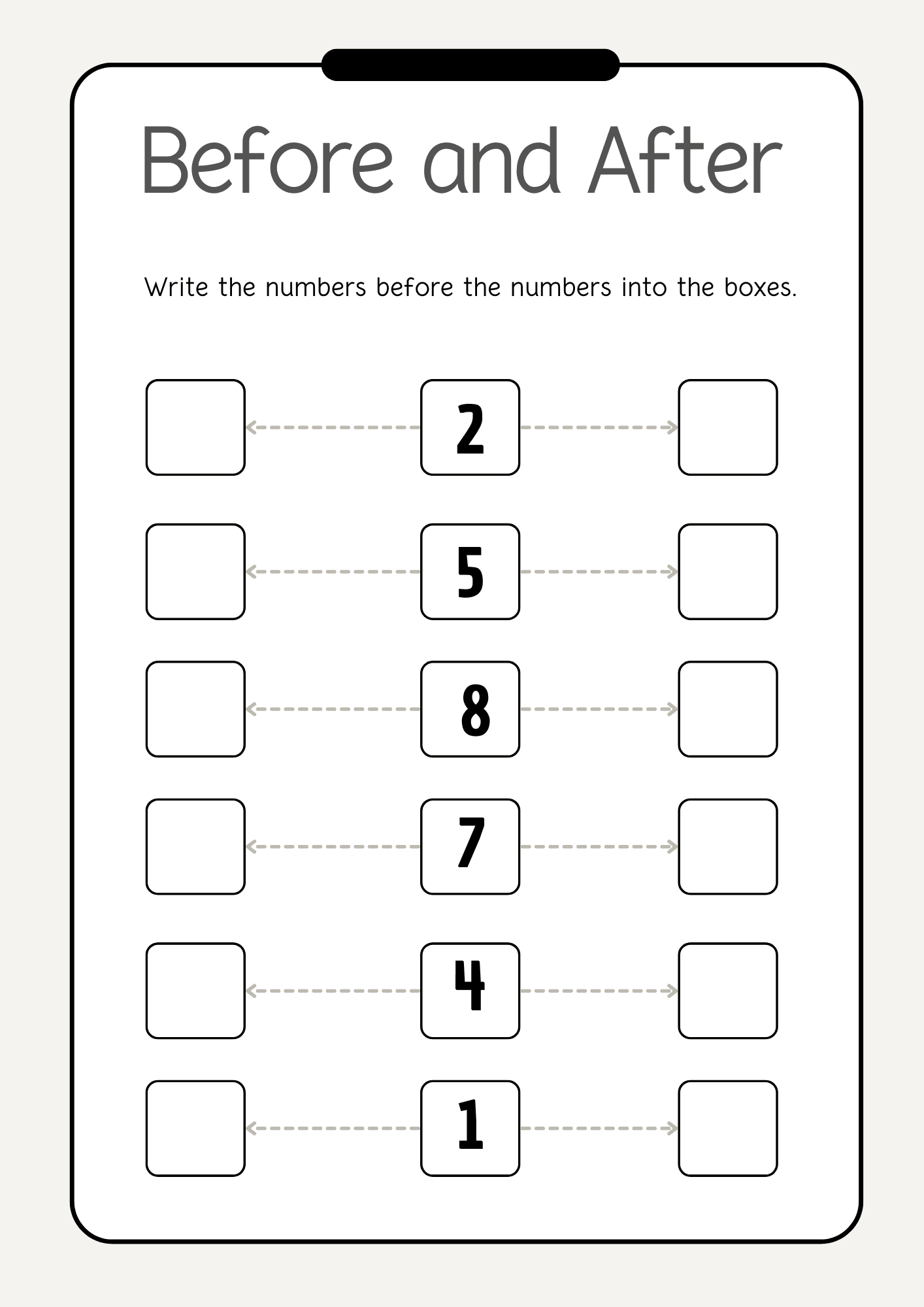 Before And After Numbers Worksheetkris_Wong0904 - Raket.ph with Before And After Numbers Worksheet