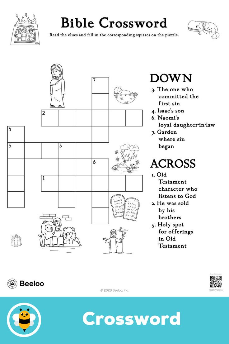 Bible Crossword intended for Free Printable Bible Crossword Puzzles For Youth