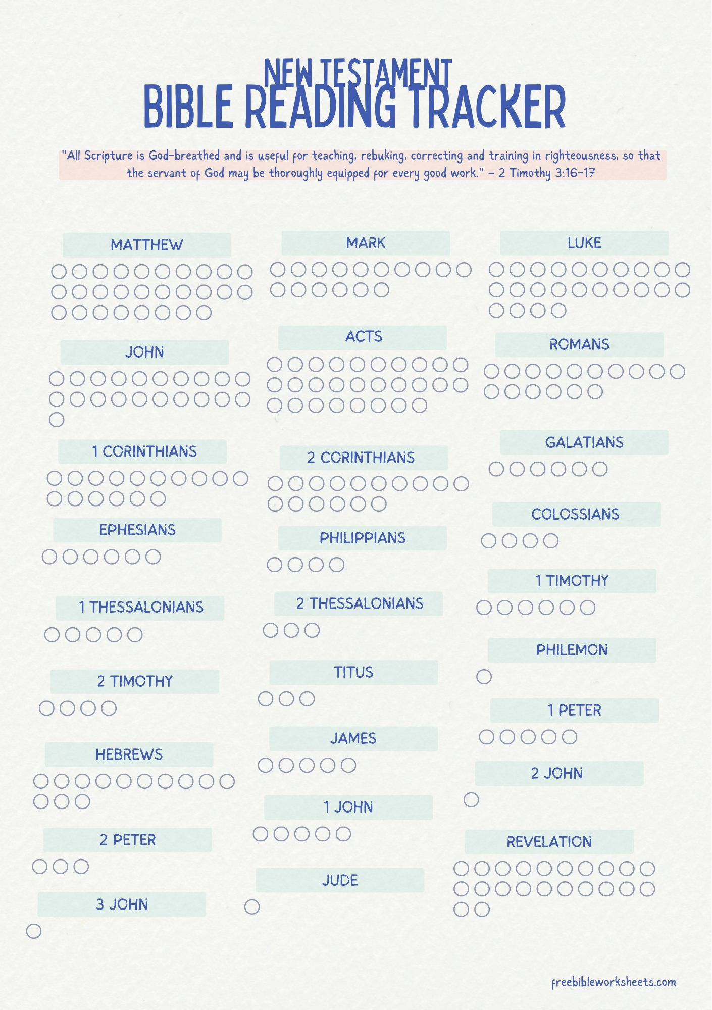 Bible Reading Tracker Printable | Stylish &amp;amp; Easy-To-Use Scripture in Free Printable Bible Reading Tracker