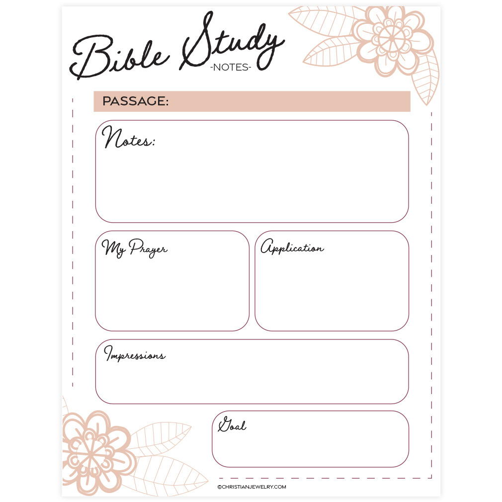 Bible Study Page - Flowers | Free Christian Printables inside Free Printable Bible Lessons
