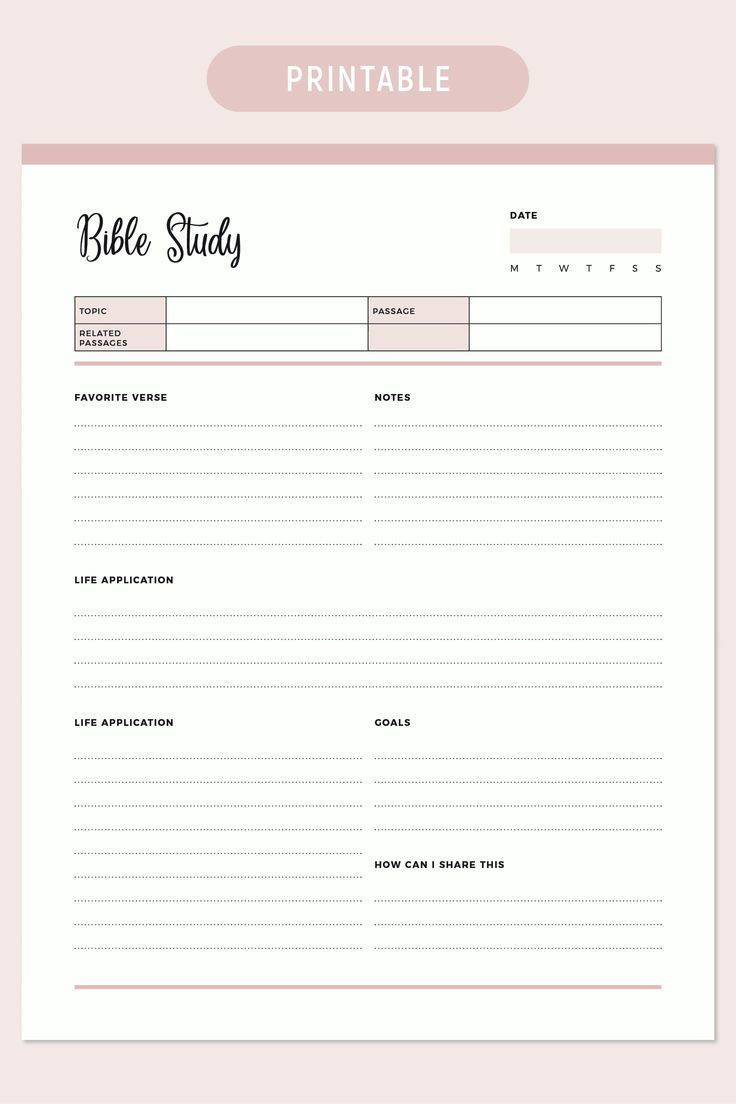 Bible Study Template with regard to Free Printable Bible Studies