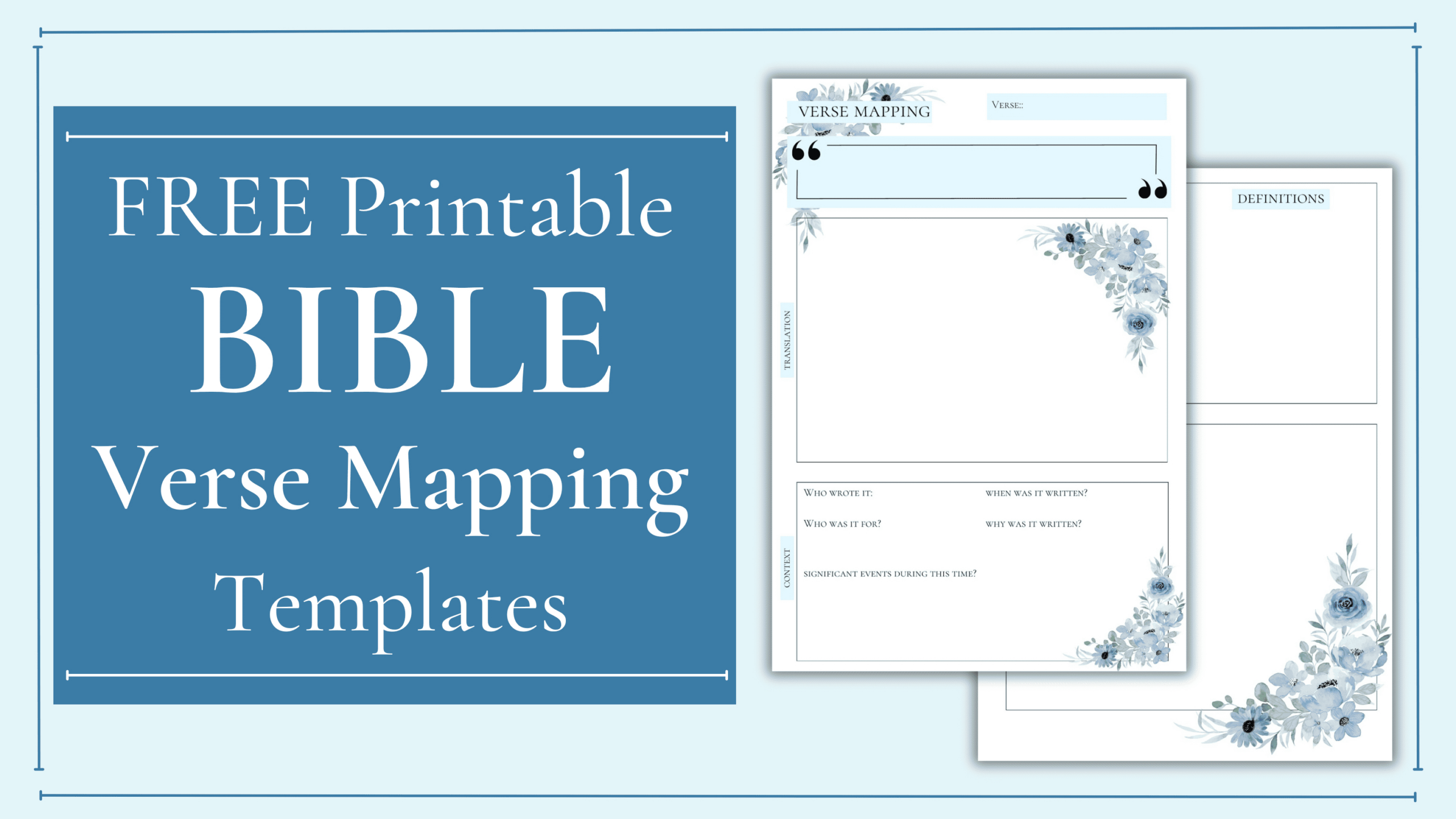 Bible Verse Mapping Templates in Bible Verse Mapping Free Printables