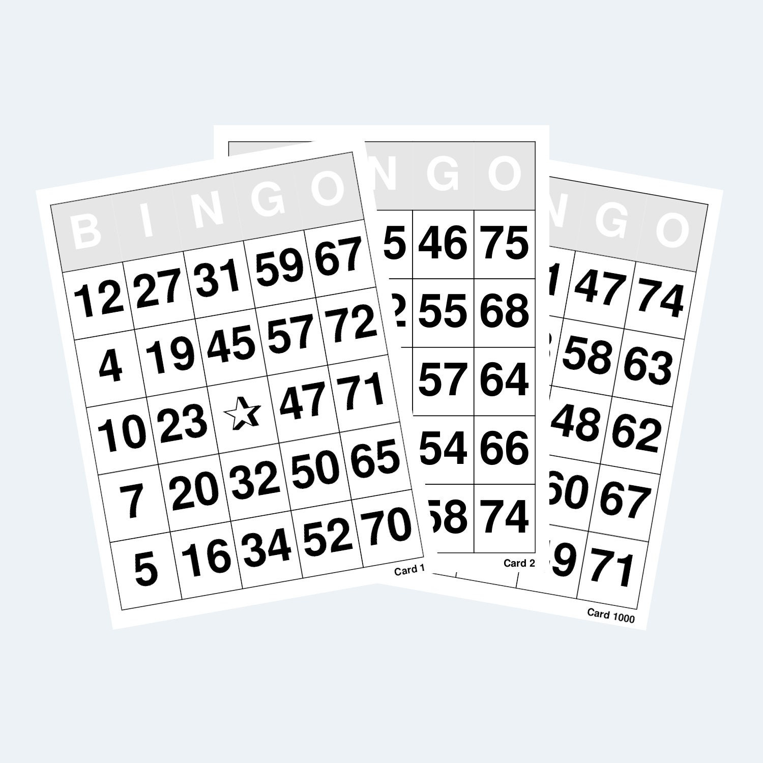 Bingo Cards - Printable - 4 Per Page – 1000 Cards - Etsy within 1000 Paper Bingo Cards