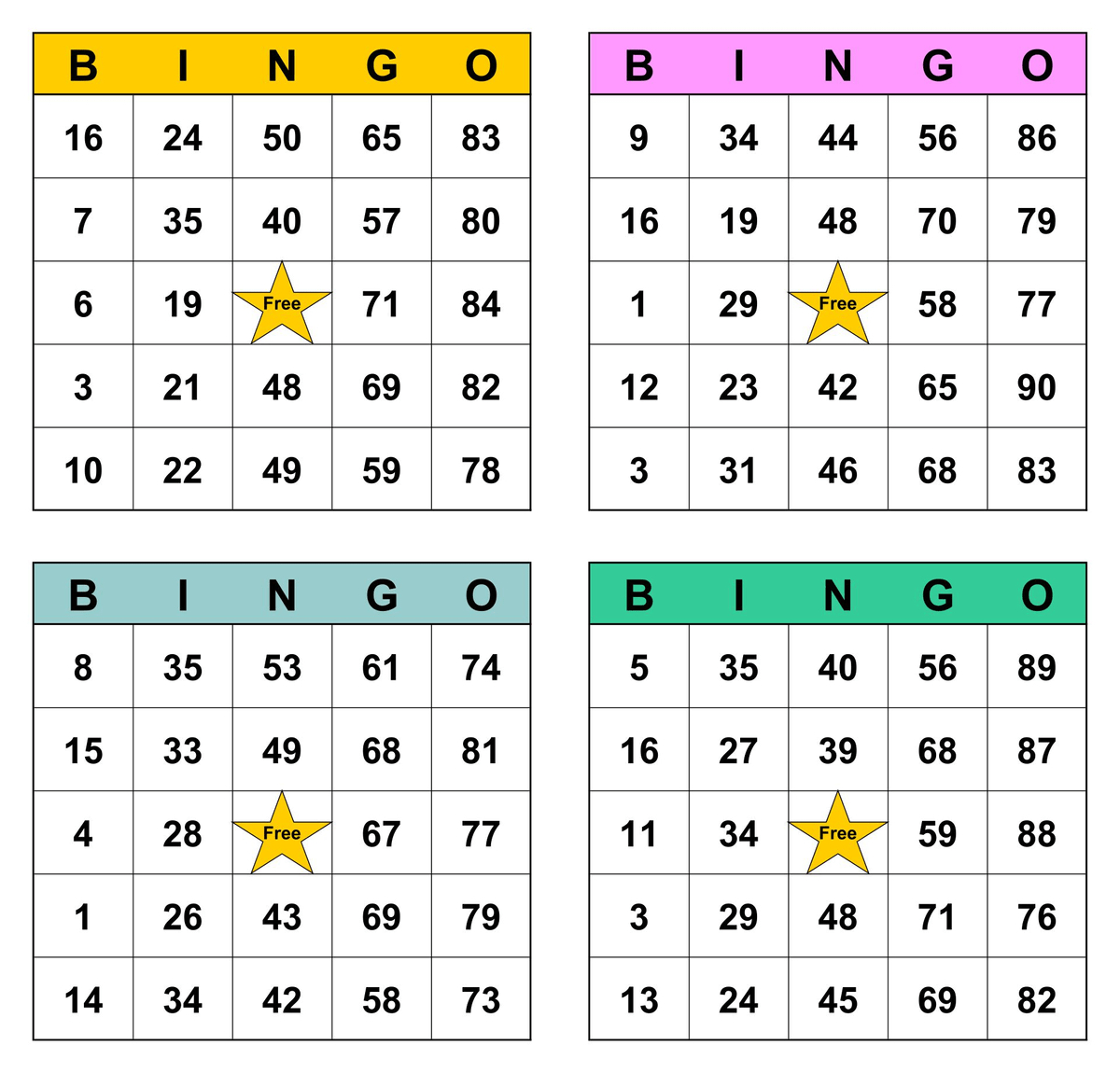 Bingo Number Card Generator 1 75 inside Bingo Card Generator 1-75