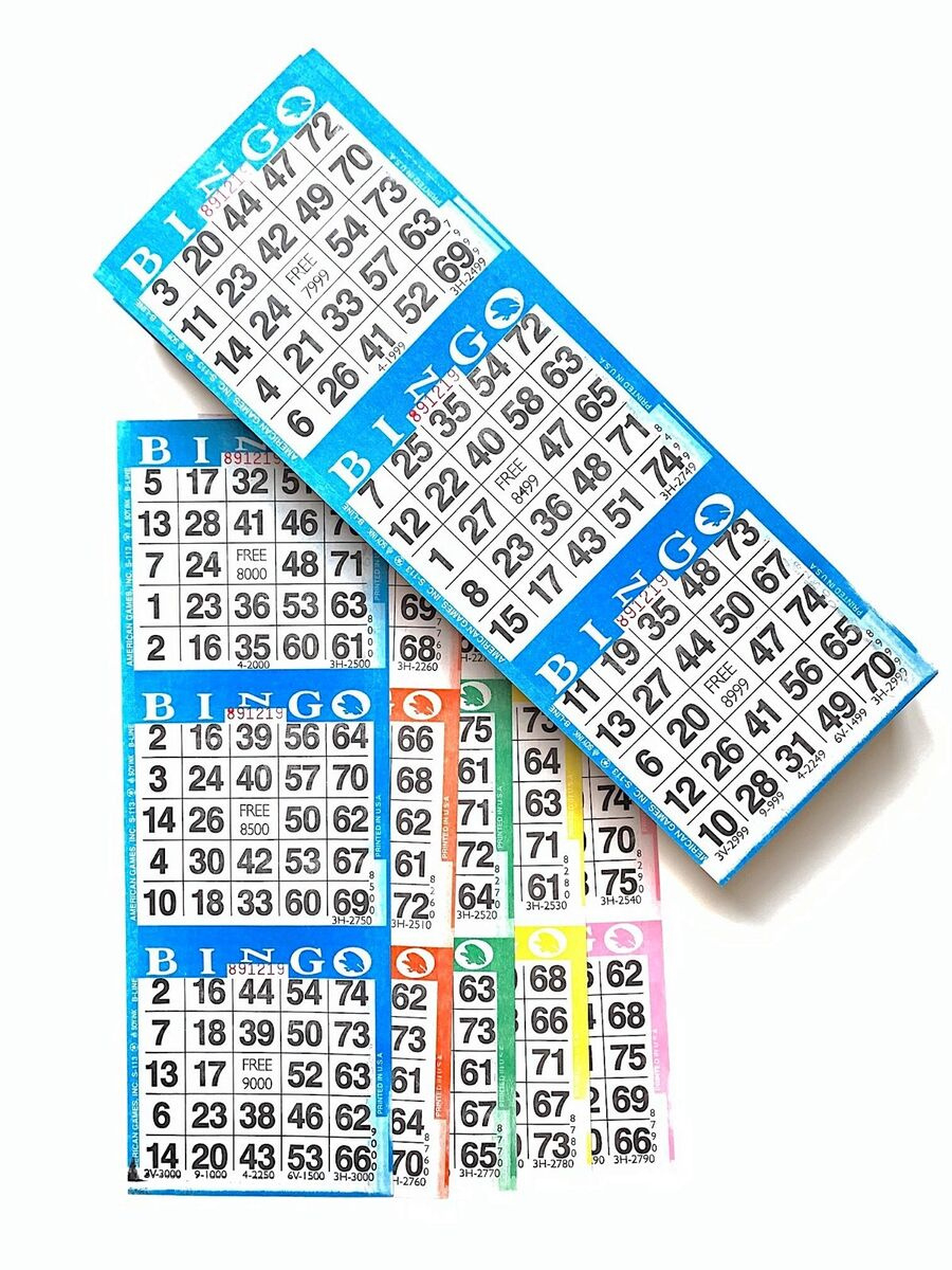 Bingo Paper Cards-100 Books- 3 On 10 Up Standard Rotation Colors inside 1000 Paper Bingo Cards