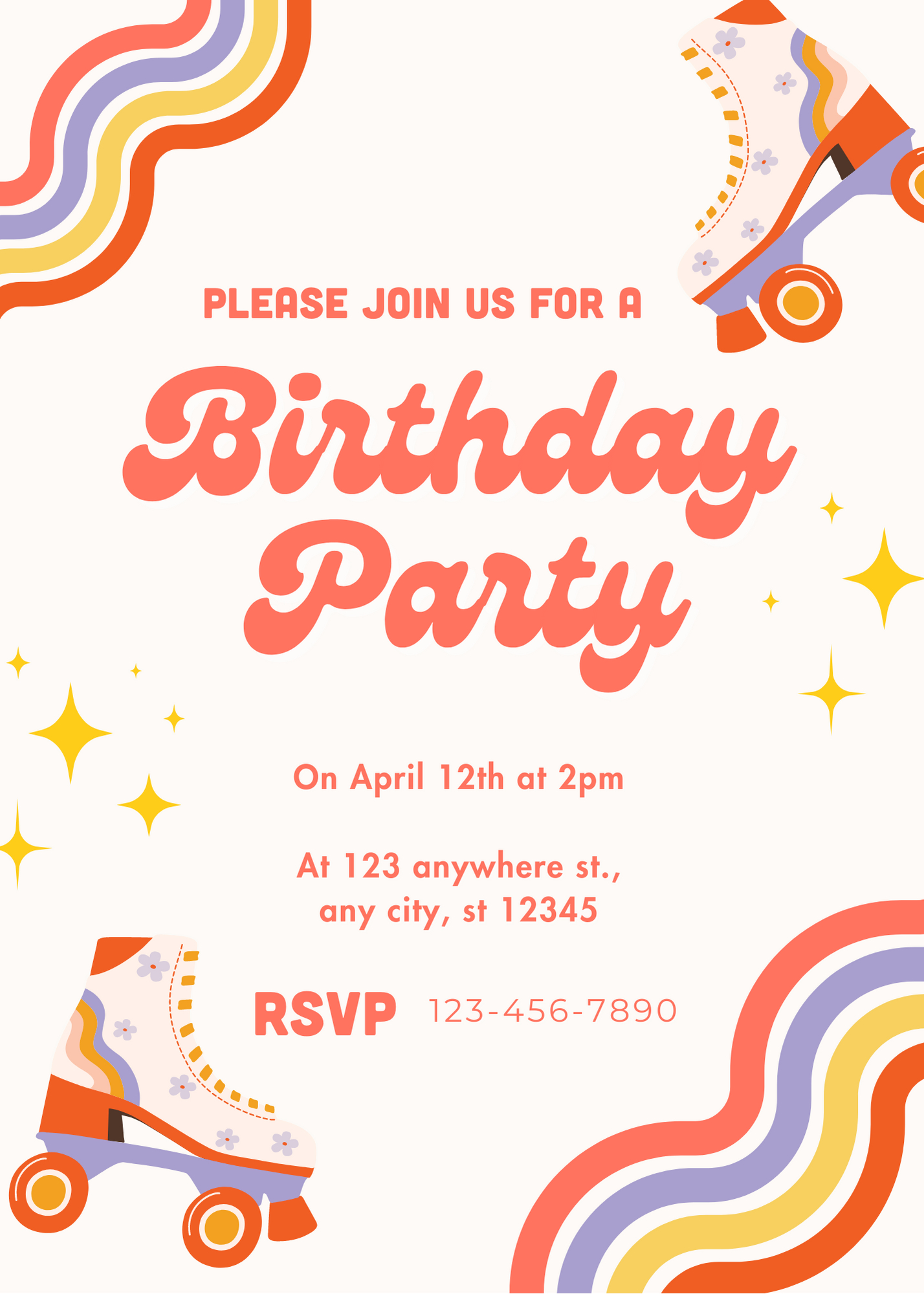 Birthday Party Invitations — Classic Skating &amp;amp; Fun Center | Family regarding Free Printable Roller Skating Party Invitations