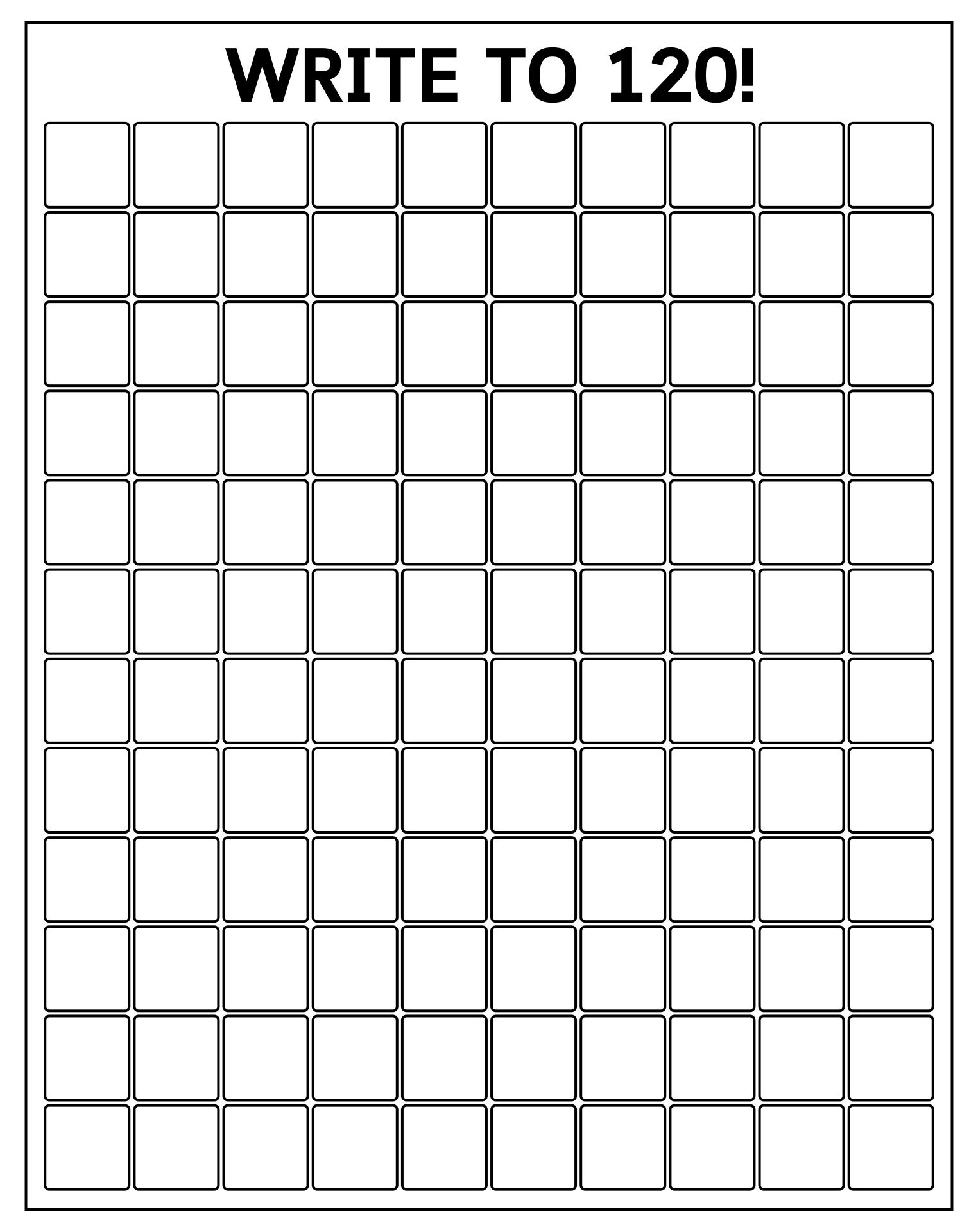 Blank 120 Chart - 10 Free Pdf Printables | Printablee for Blank 120 Chart Printable Free