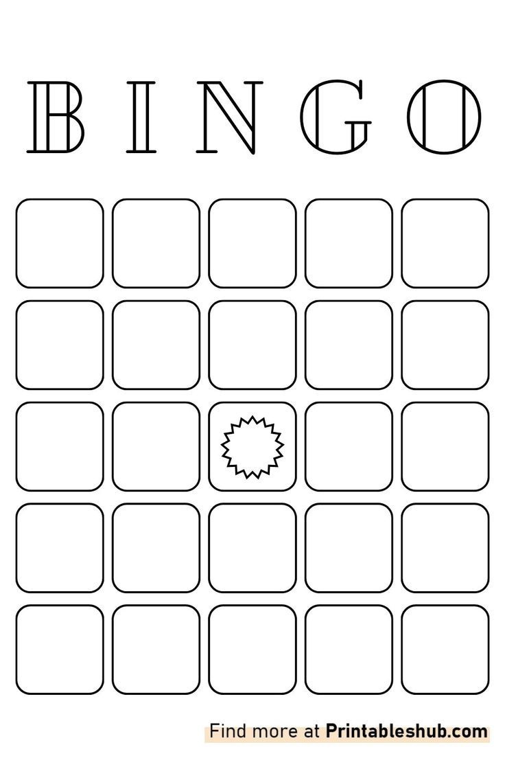 Blank 5X5 Bingo Cards Templates Pdf with 5X5 Bingo Card Maker