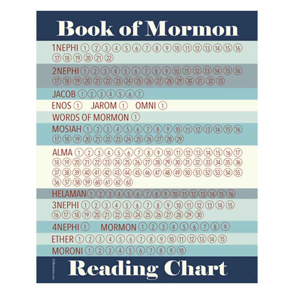 Blue Book Of Mormon Reading Chart - Digital Download In Lds pertaining to Book of Mormon Reading Chart Free Printable