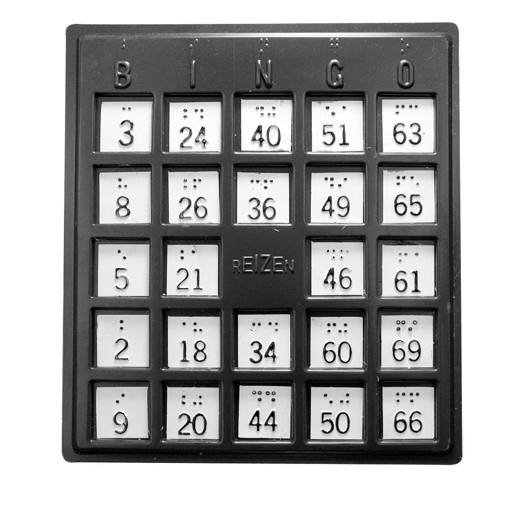 Braille Plastic Bingo Boards On Sale - Free Shipping with regard to Bingo Cards For Visually Impaired