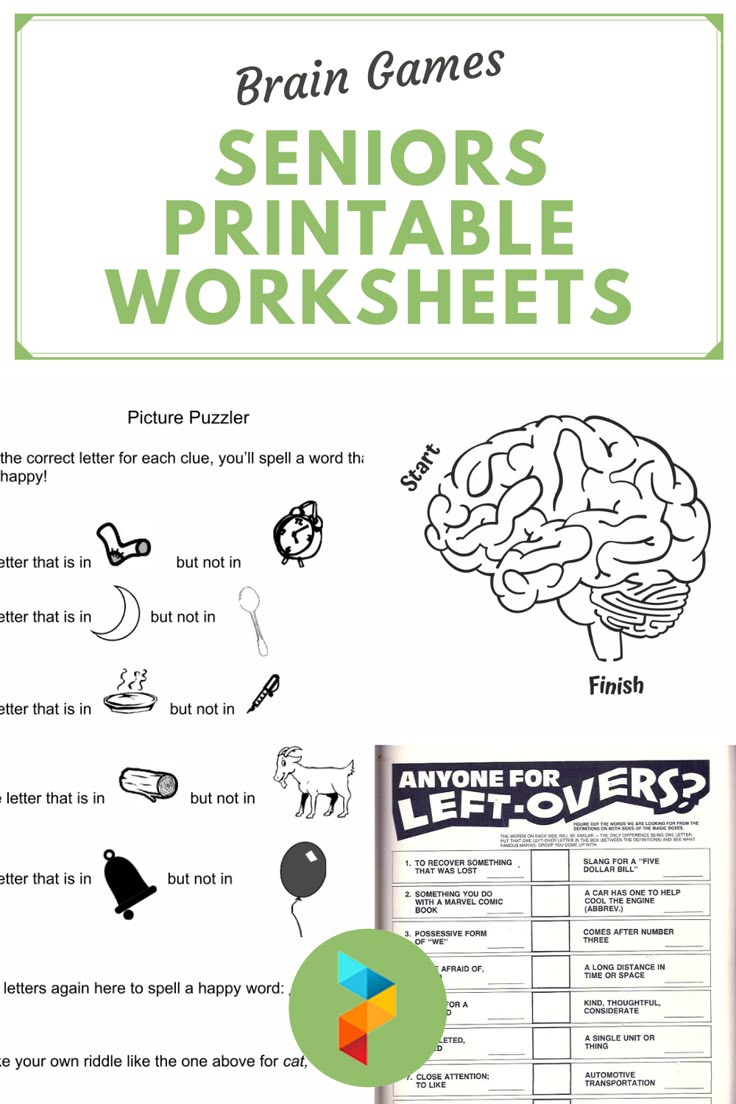 Brain Games Seniors Worksheets - 10 Free Pdf Printables | Printablee with Printable Worksheets For Senior Citizens