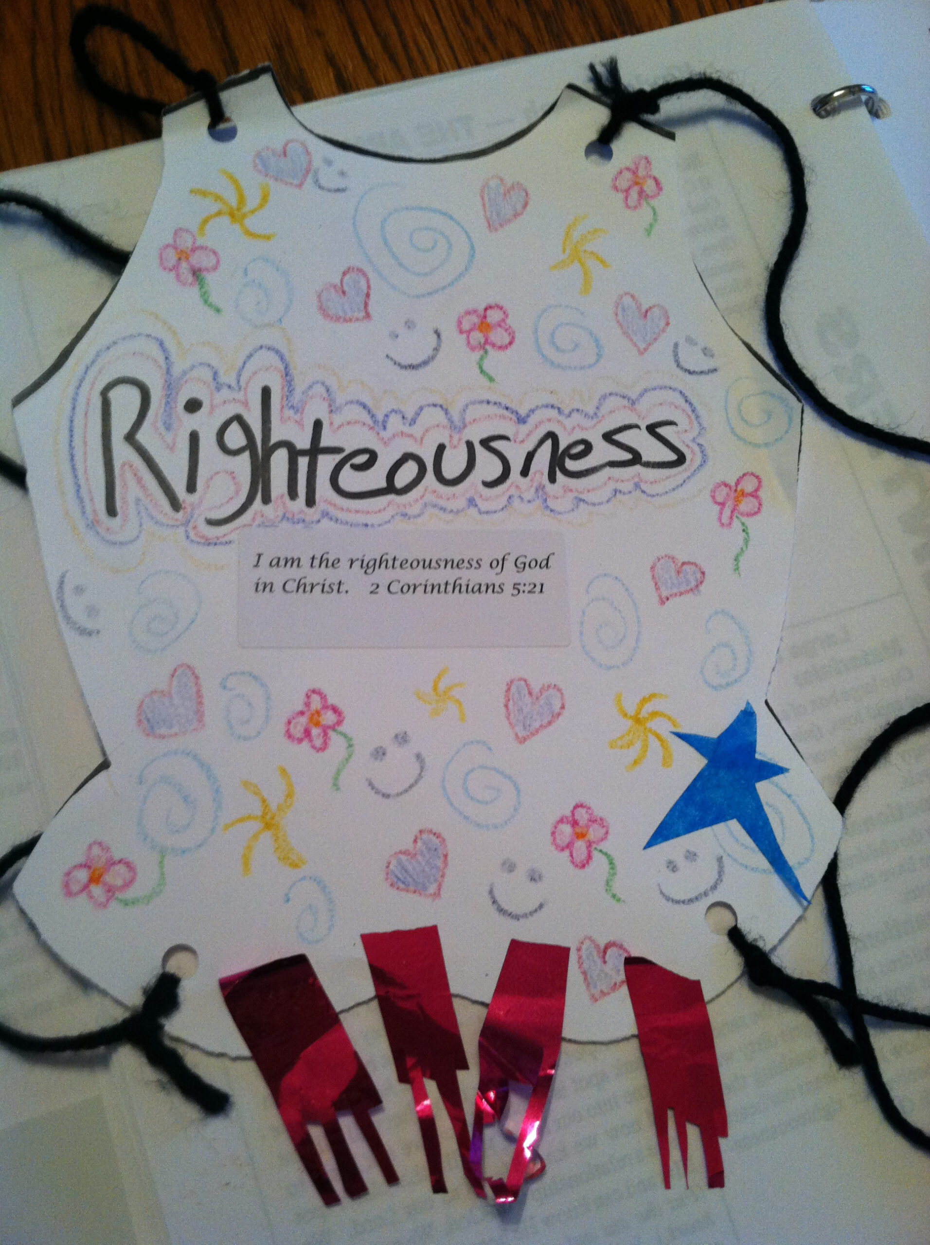 Breastplate Of Rightousness (Lesson 32) | Tot Town Ministry for Printable Breastplate of Righteousness Craft