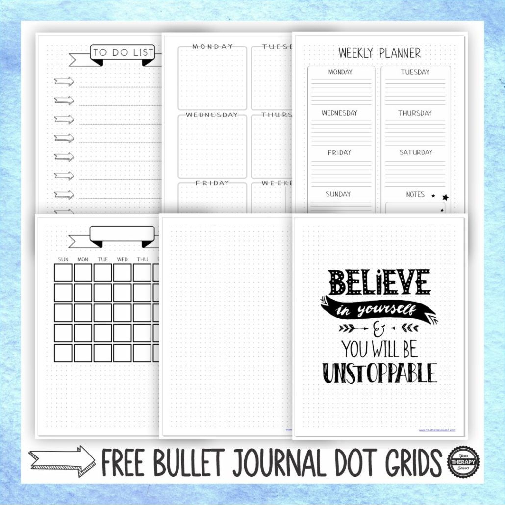 Bullet Journal Dot Grid Printable Journal Pages - Free - Your pertaining to Free Printable Journal Sheets