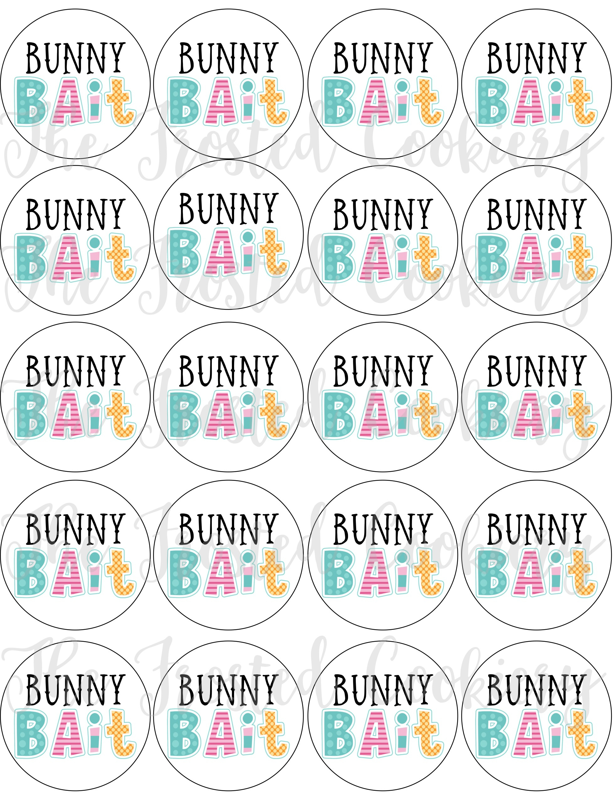 Bunny Bait Circle Tags Easter for Bunny Bait Printable Tags