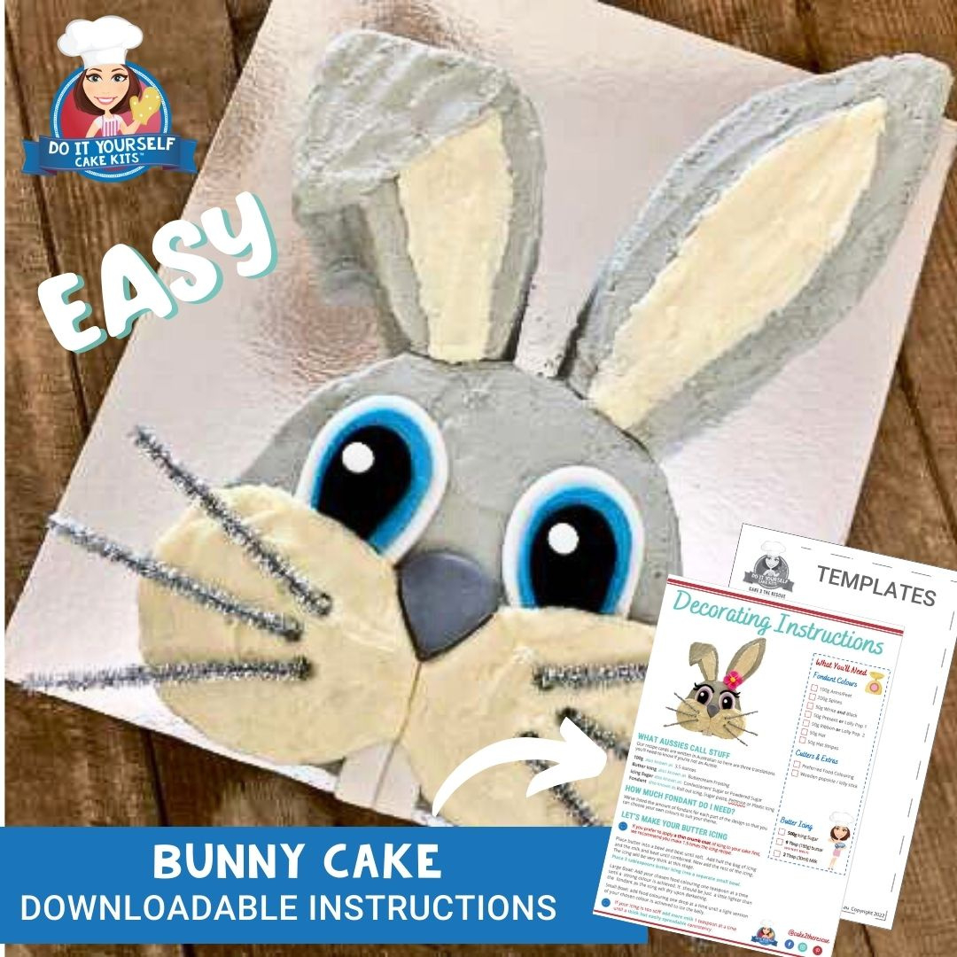 Bunny Cake | Printable Template | Decorating Tutorial | Instant Pdf inside Bunny Cake Template Printable