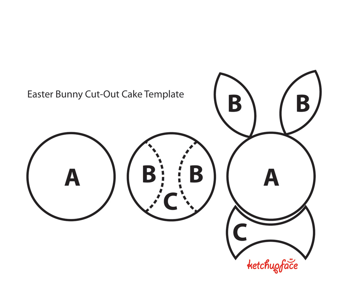 Bunny Cake: The Easiest Cut-Out Cake You&amp;#039;Ll Ever Make for Bunny Cake Template Printable