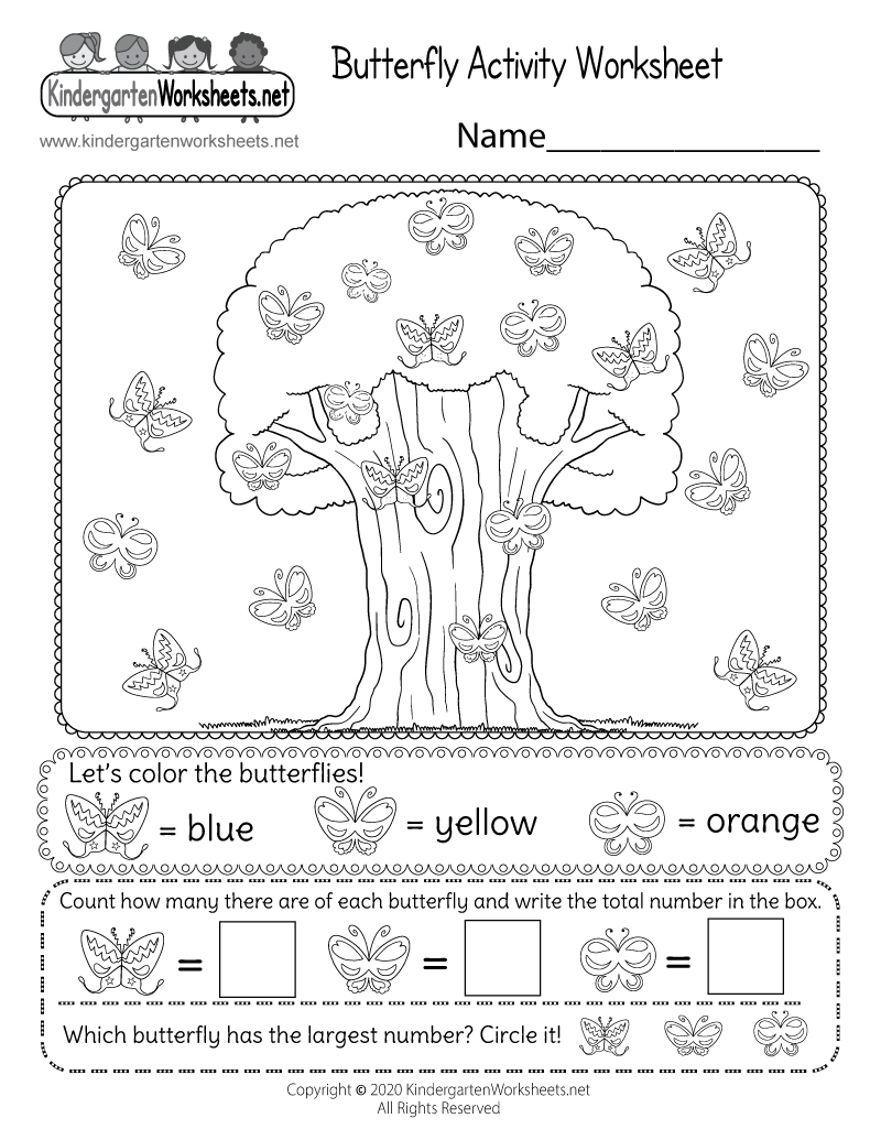 Butterfly Activity Worksheet - Free Printable, Digital, &amp;amp; Pdf regarding Butterflies More Or Less Worksheet
