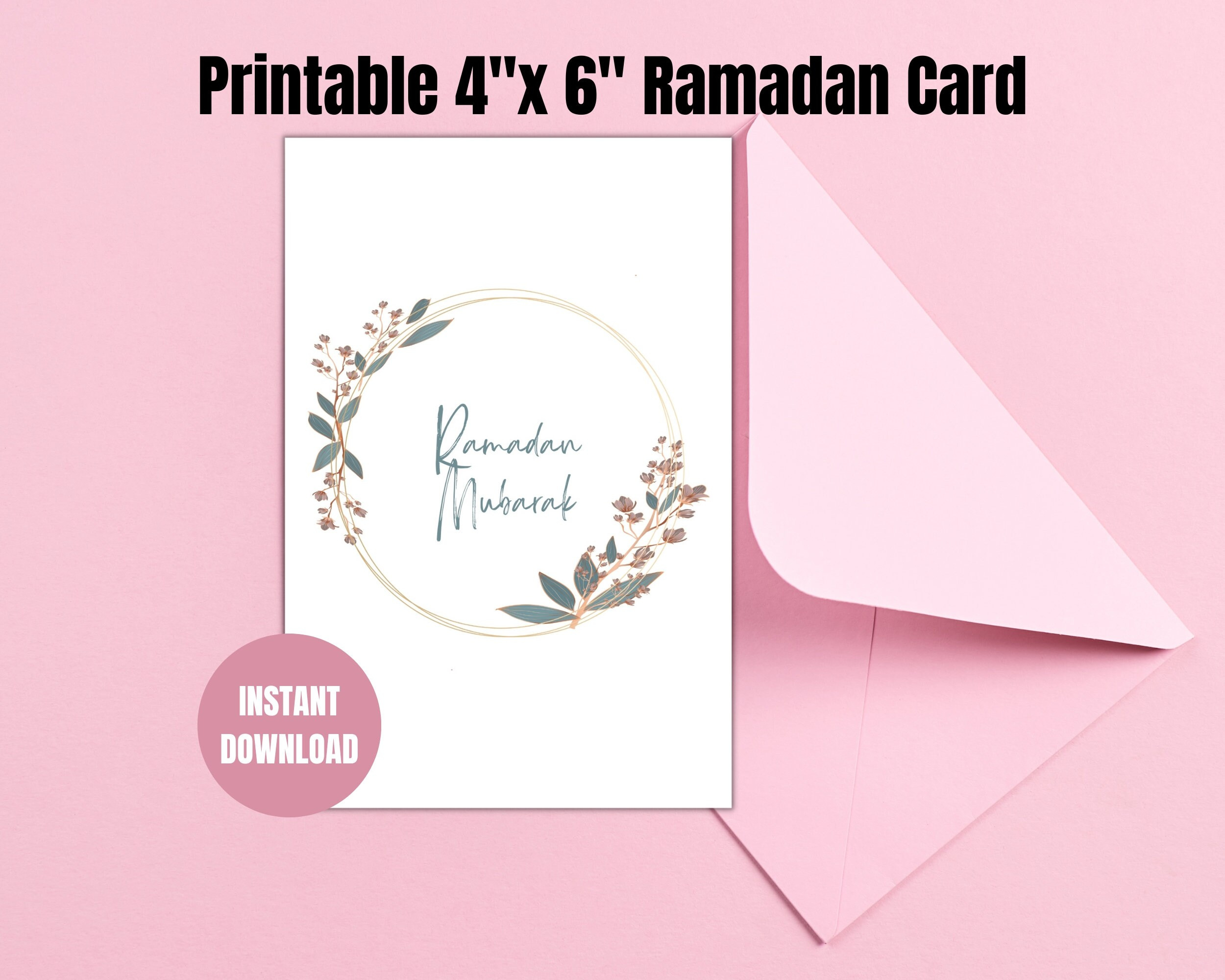 Buy Printable 4&amp;quot; X 6&amp;quot; Ramadan Greeting Card, Ramadan Mubarak Card throughout 4X6 Ramadan Printables