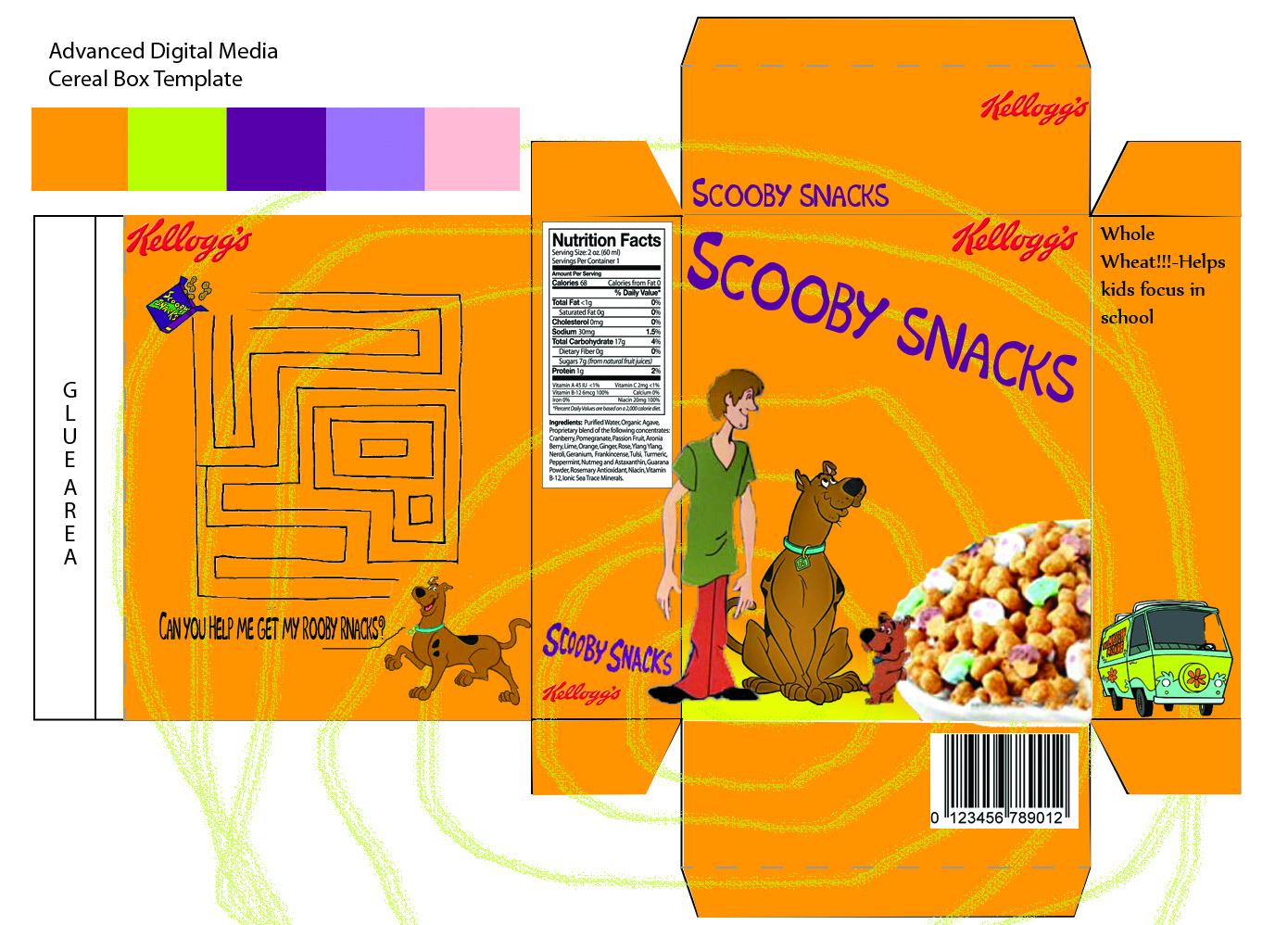 Cereal Packaging | Connor Rossiter Portfolio in Printable Scooby Snacks Box