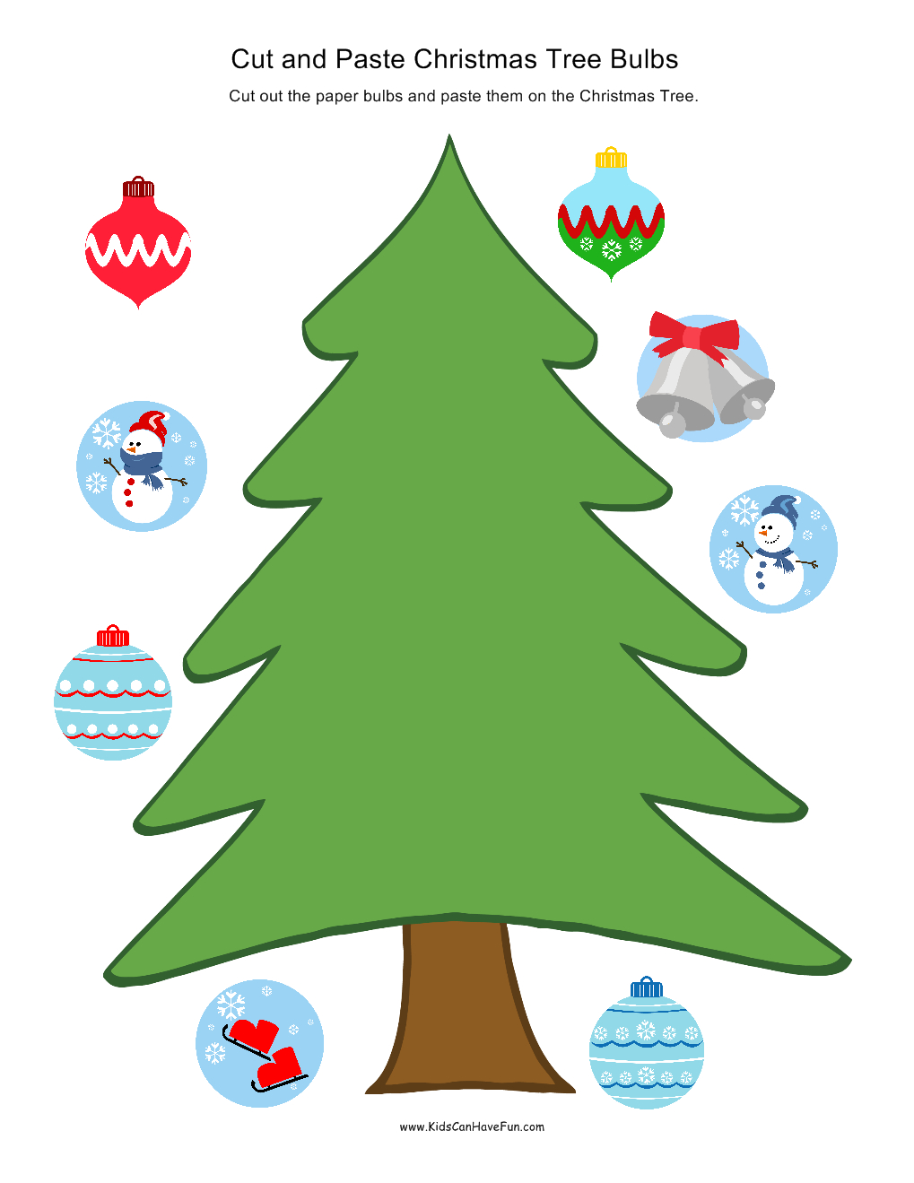 Christmas Cut And Paste, Holiday Worksheet Activities inside Printable Christmas Cut And Paste