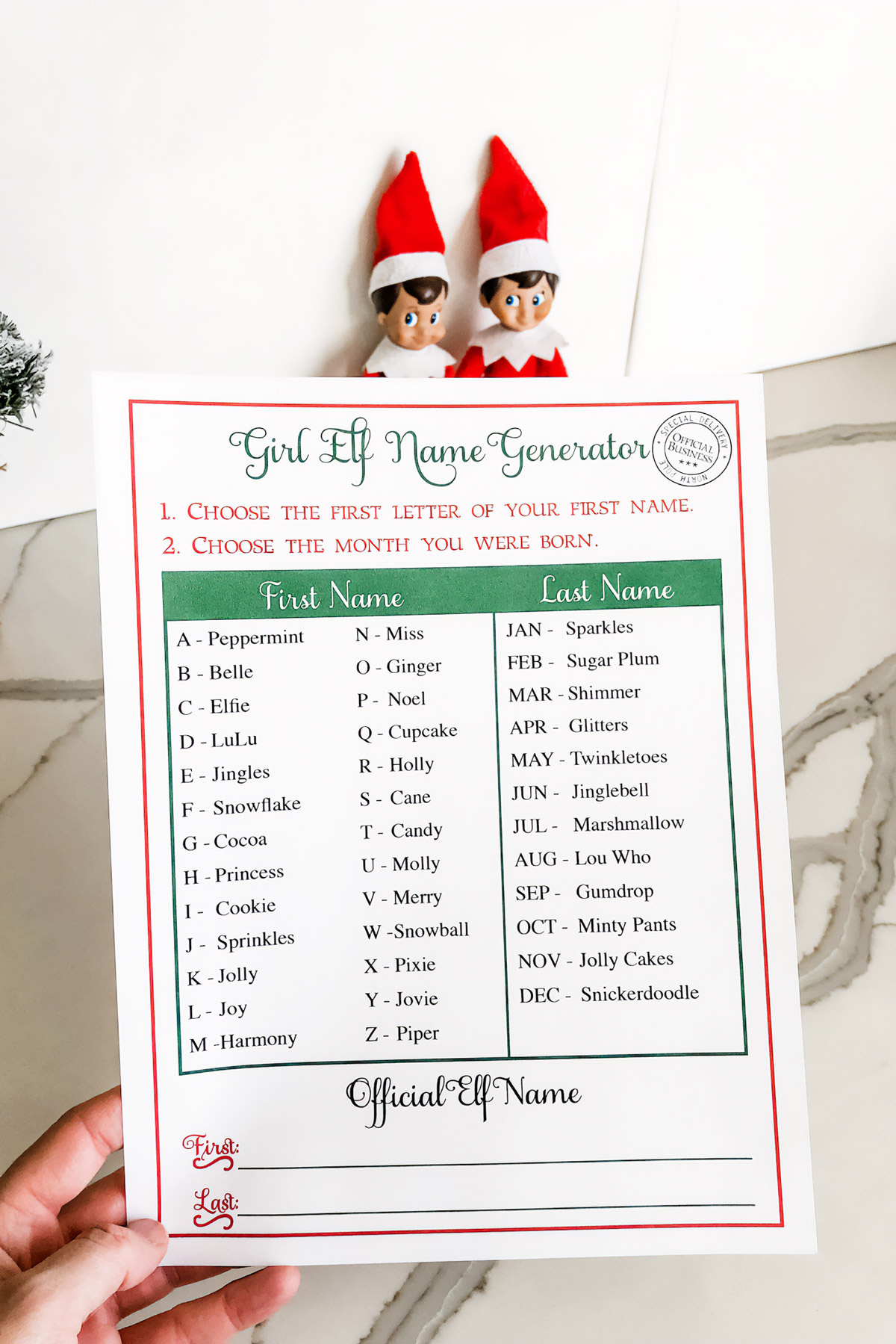 Christmas Elf Name Generator Printable - Free Elf On The Shelf with Elf Name Printable Free