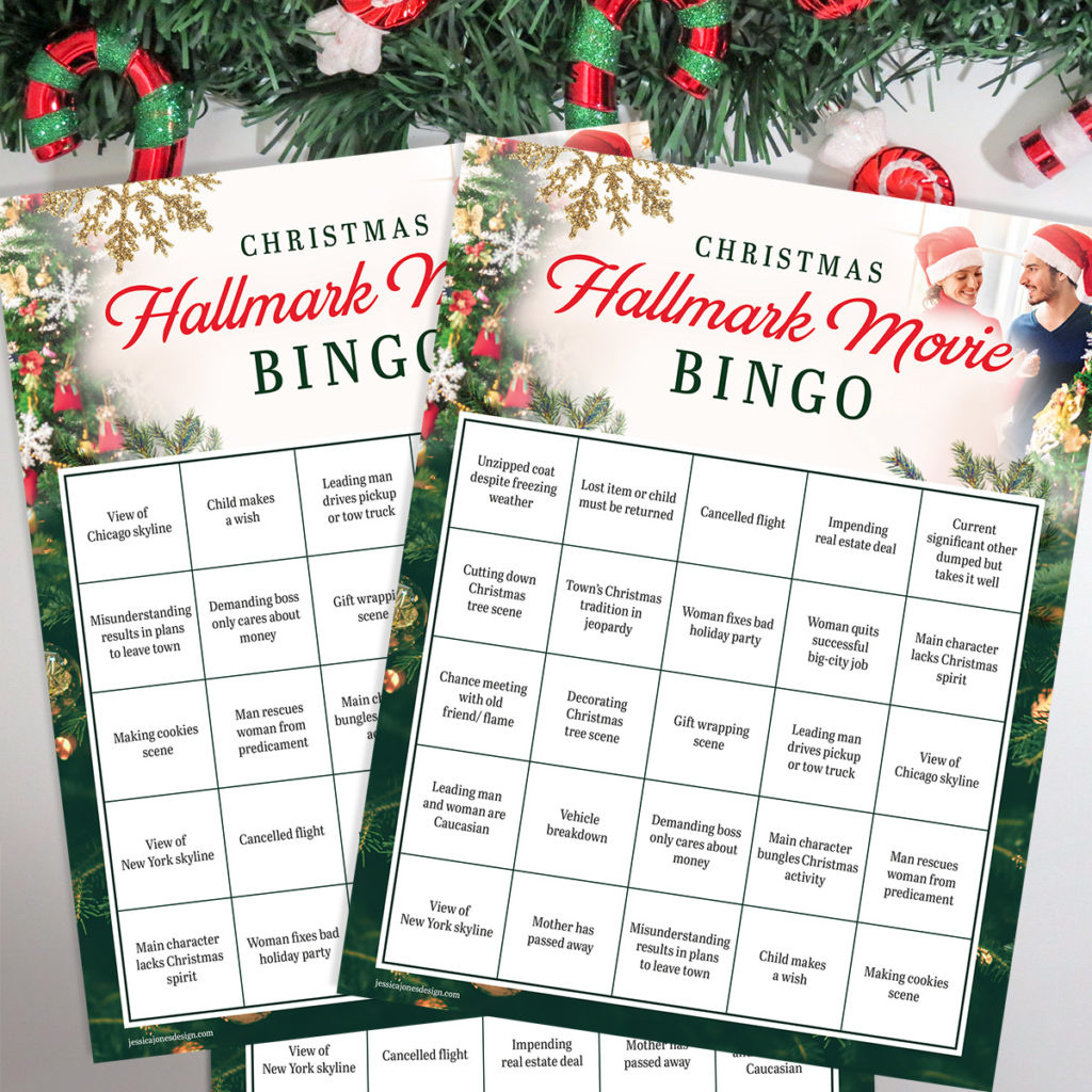 Christmas Hallmark Movie Bingo - All The Clichés Turned Into A Fun in Hallmark Movie Bingo Cards