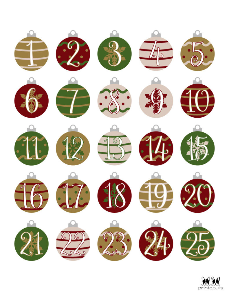 Christmas Numbers | Printabulls inside Free Printable Christmas Numbers 1 50